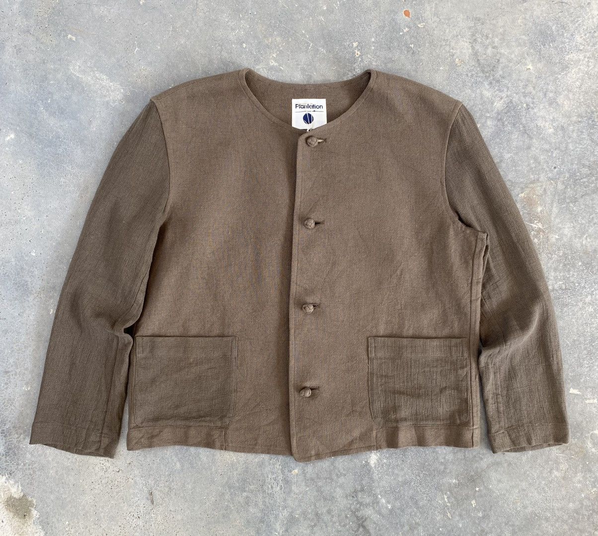 Issey Miyake vintage Issey Miyake Plantation linen jacket Size M / US 6-8 / IT 42-44 - 1 Thumbnail
