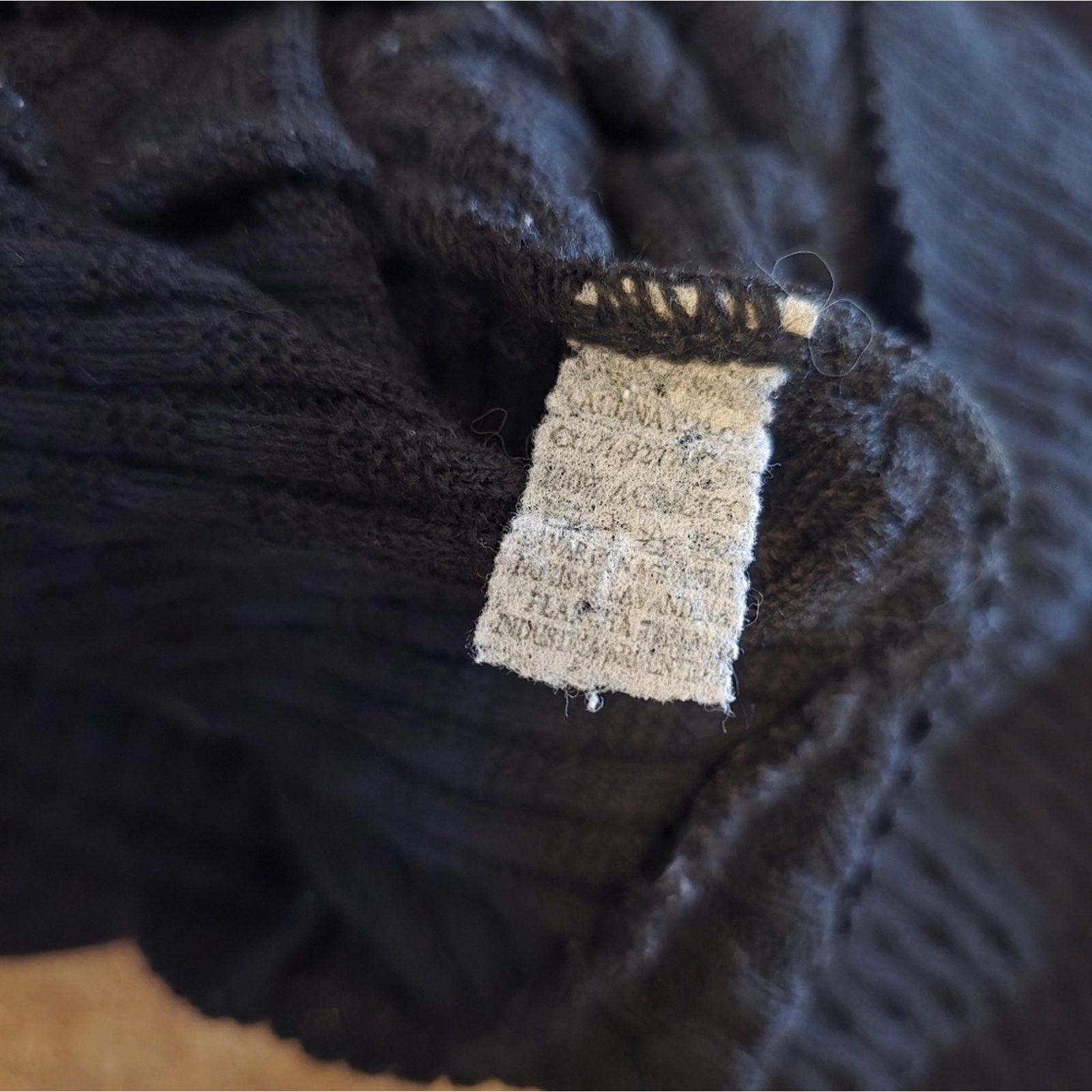 Other Black Textured | LACUNA | Turtleneck Sweater Size M / US 6-8 / IT 42-44 - 4 Thumbnail