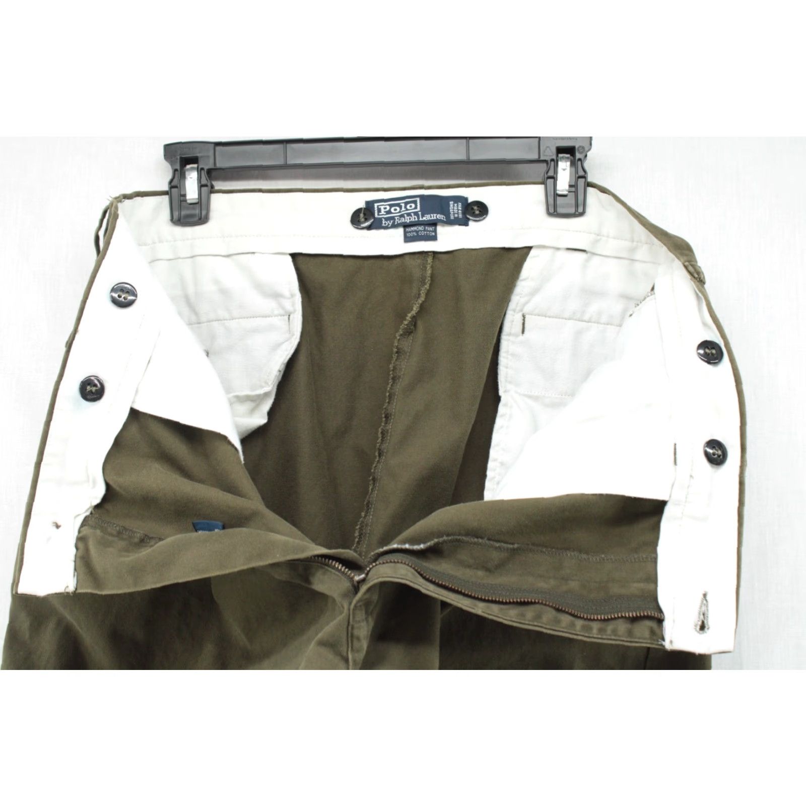Polo Ralph Lauren VINTAGE Polo Ralph Lauren Chino Pants Mens 36 Olive Green Cuffed Preppy 90s Size US M / EU 48-50 / 2 - 4 Thumbnail