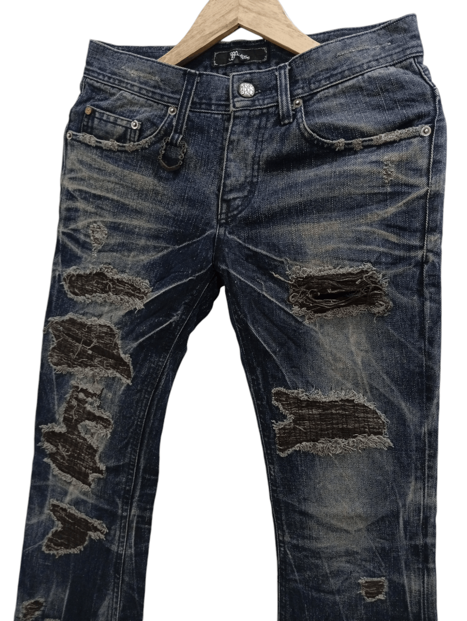 Japanese Brand × Vintage 🔥🔥Midas Patchwork Distressed Jeans Denim Size US 30 / EU 46 - 5 Thumbnail