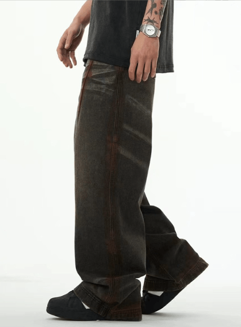 Japanese Brand × Jean Loose retro simple distressed bootcut jeans Size US 32 / EU 48 - 3 Thumbnail