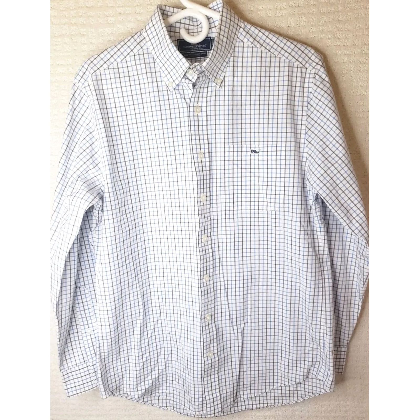 Vineyard Vines Vineyard Vines Tucker Shirt Mens M Slim Fit Plaid Cotton Long Sleeve Button-Up Blue Gray Embroidered Whale Preppy Casual 90s? Size US M / EU 48-50 / 2 - 2 Thumbnail