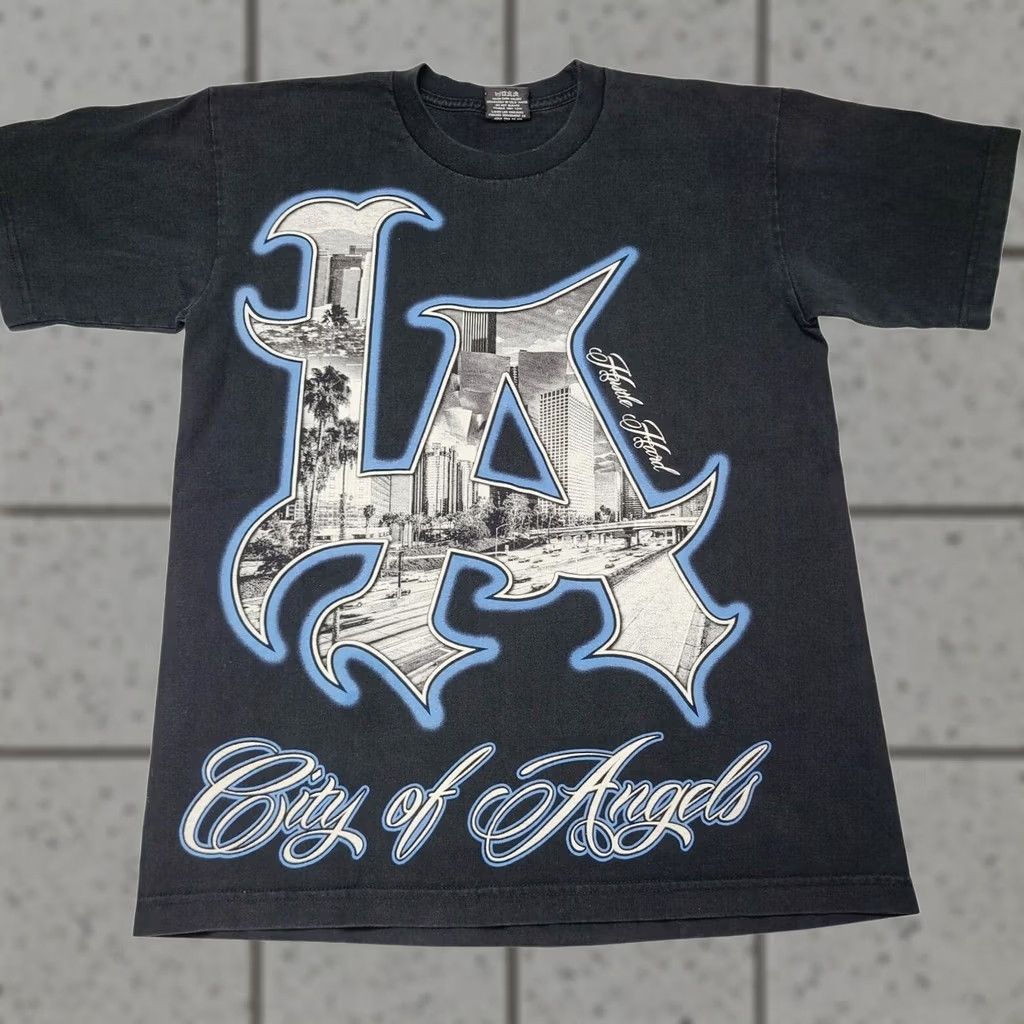 Vintage VINTAGE Los Angeles City Of Angels Double Sided Graphic Y2K Black Men's Size Medium Shirt Size US M / EU 48-50 / 2 - 1 Thumbnail