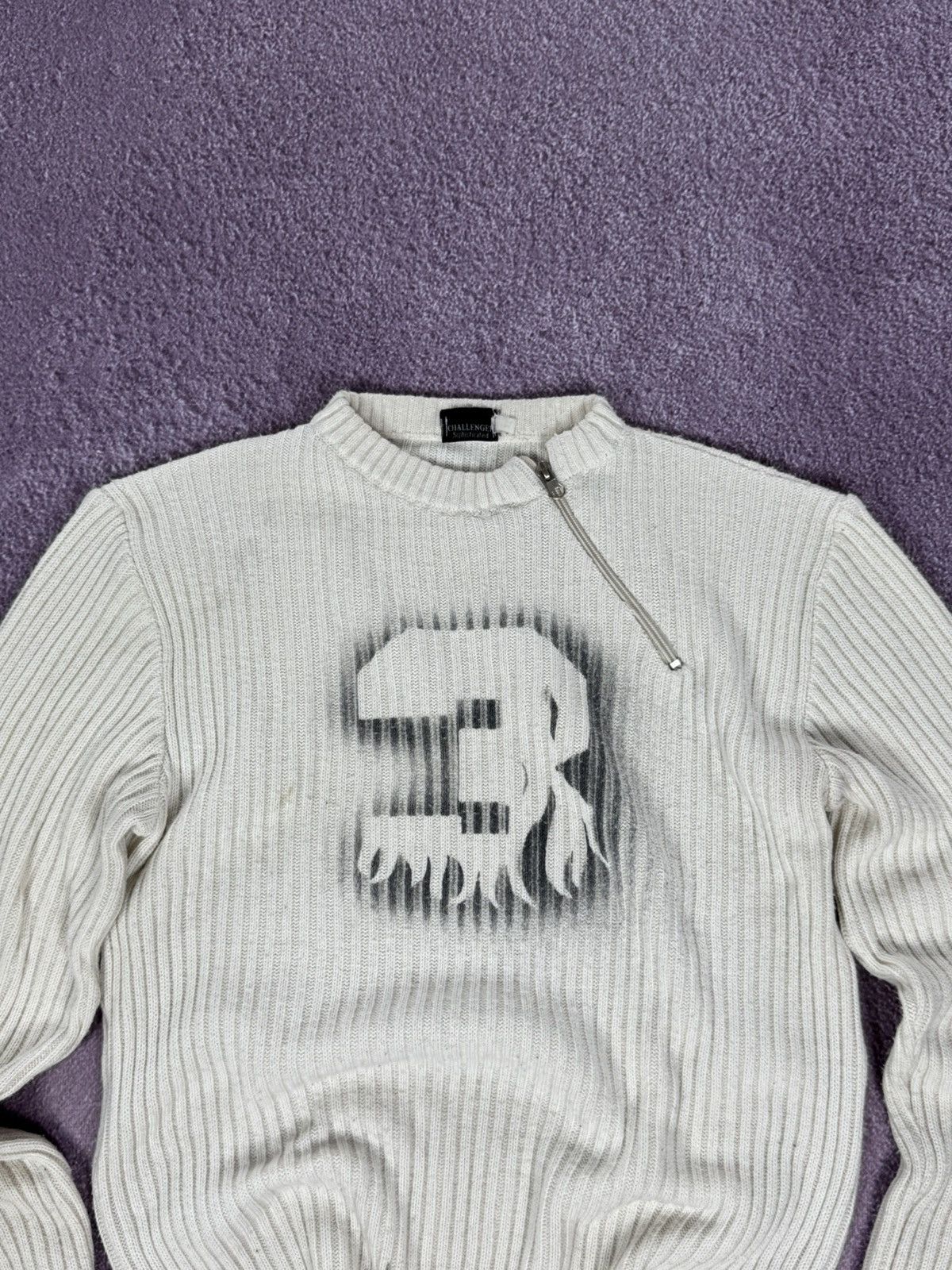 If Six Was Nine Japanese Brand 00s Aesthetic Ribbed Knit Y2K Sweater Size US M / EU 48-50 / 2 - 3 Thumbnail