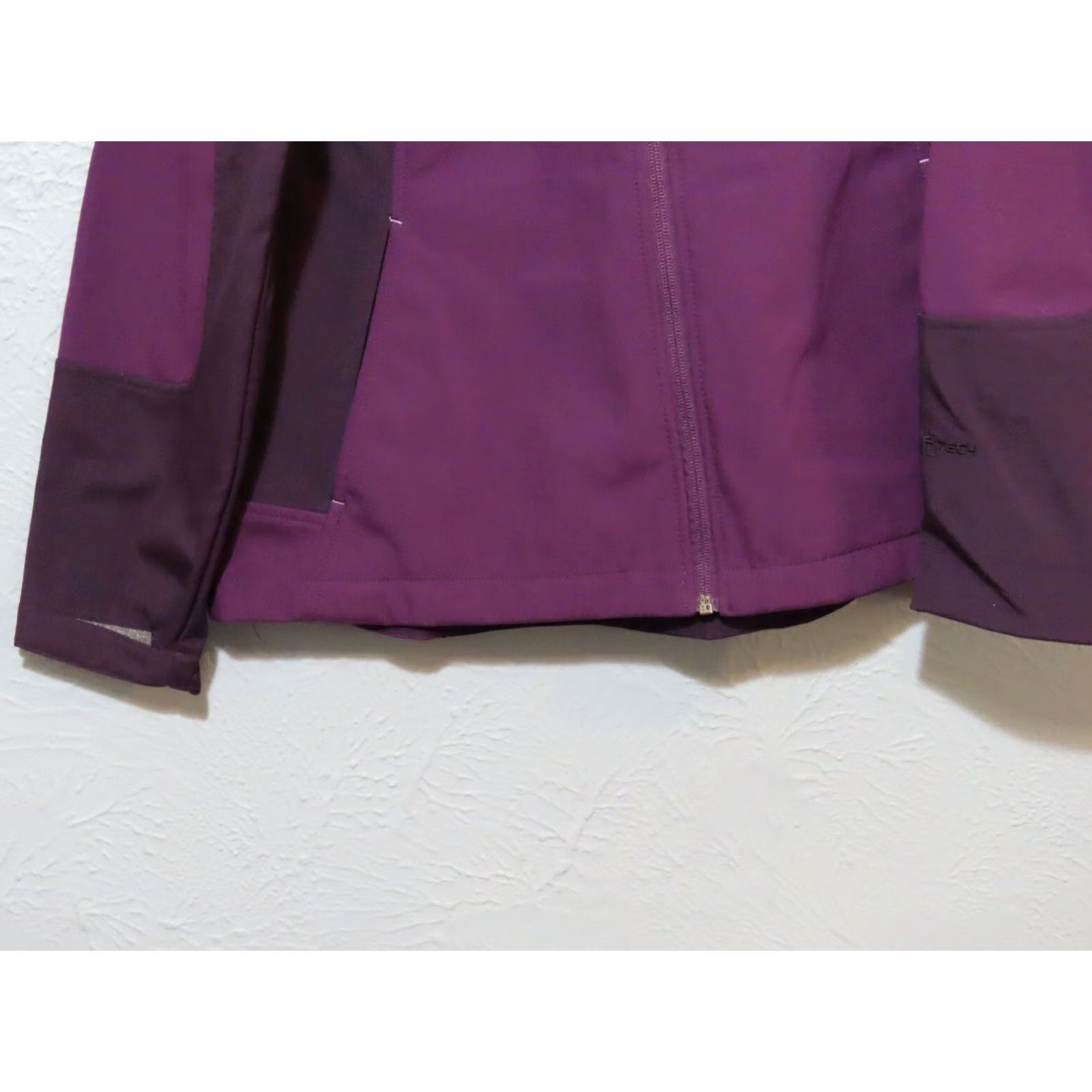 Vintage FreeTech Jacket Womens XL Purple Prune Full Zip Hooded Pockets Soft Shell Holiday Outdoor Fall Winter Zip Size XL / US 12-14 / IT 48-50 - 2 Thumbnail