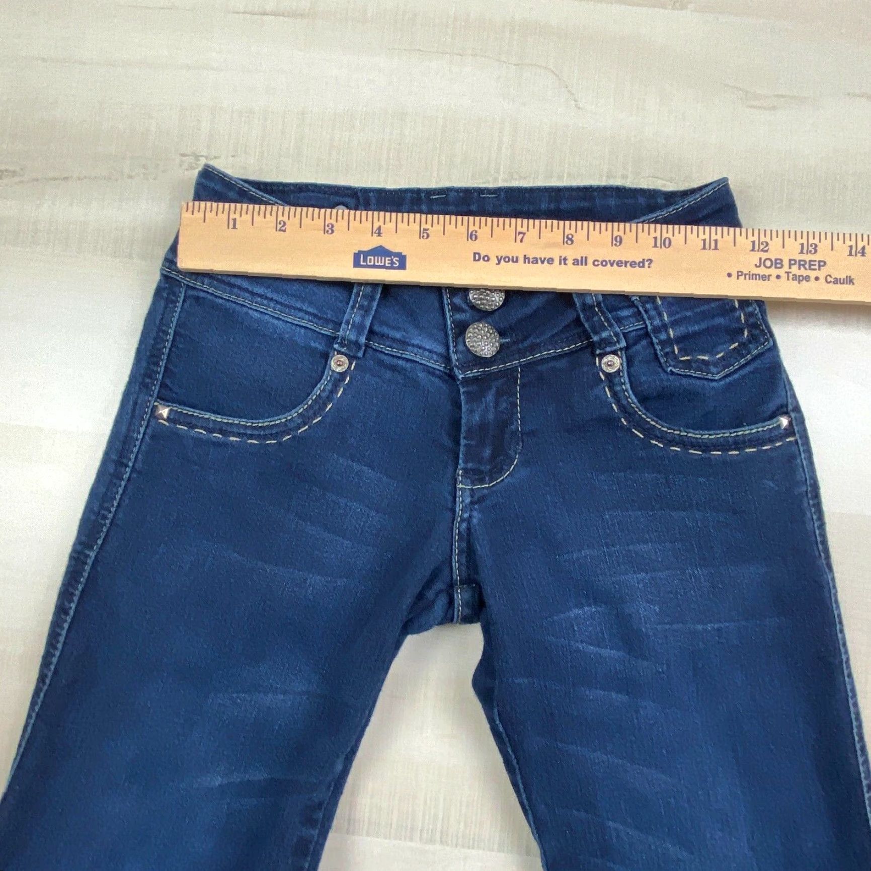 Vintage Adrissa Women's Dark Blue Low Rise Skinny Jeans 6 Size 28" / US 6 / IT 42 - 7 Thumbnail