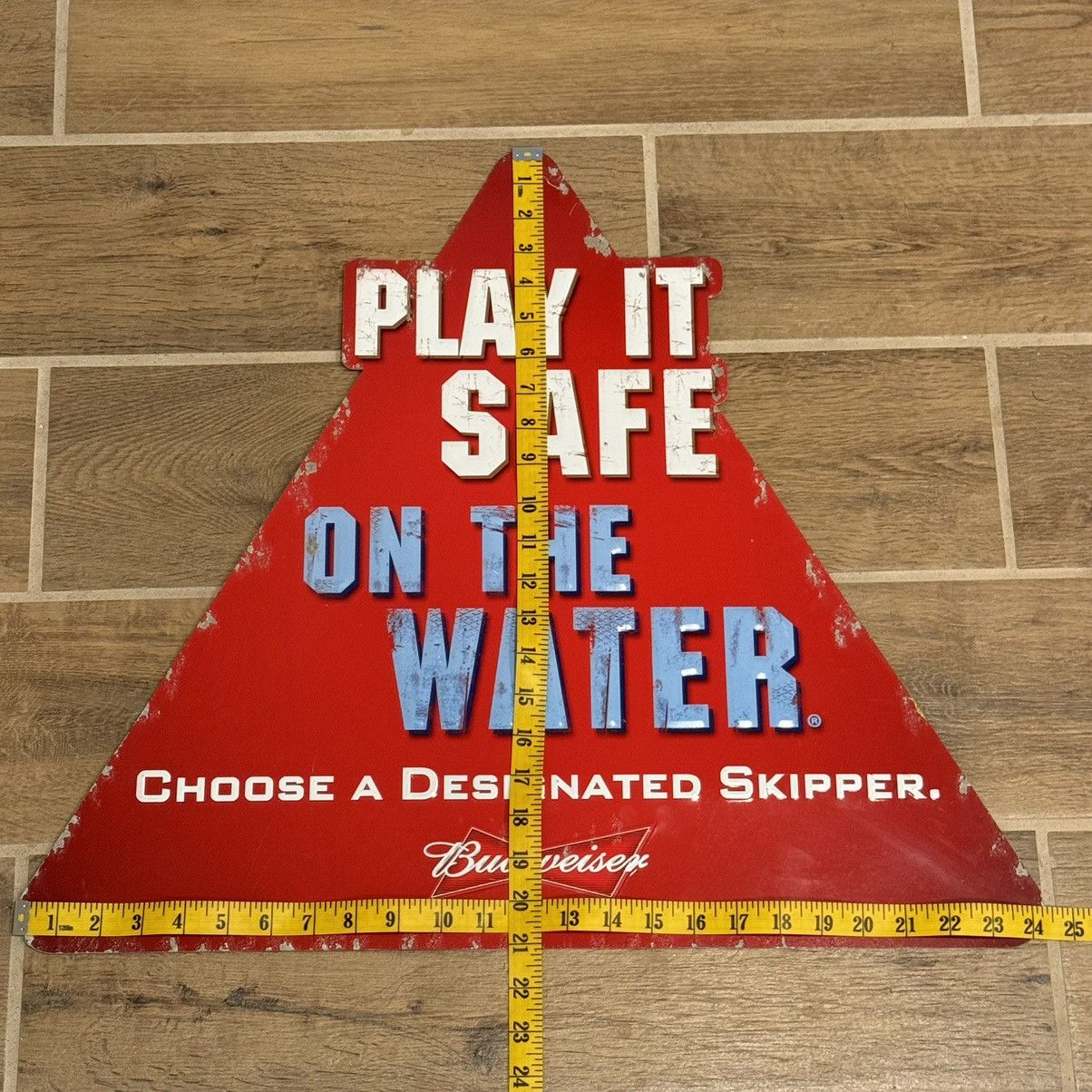 Budweiser × Vintage 2009 Budweiser “Play It Safe On The Water” 24x21in Tin Sign Size ONE SIZE - 2 Thumbnail