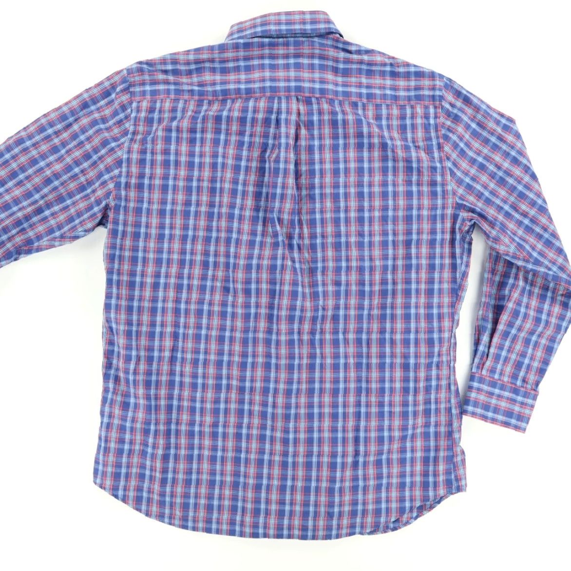 Peter Millar Peter Millar Shirt Plaid Long Sleeve Button Up Blue Mens XL Poplin Cotton Size US XL / EU 56 / 4 - 4 Thumbnail