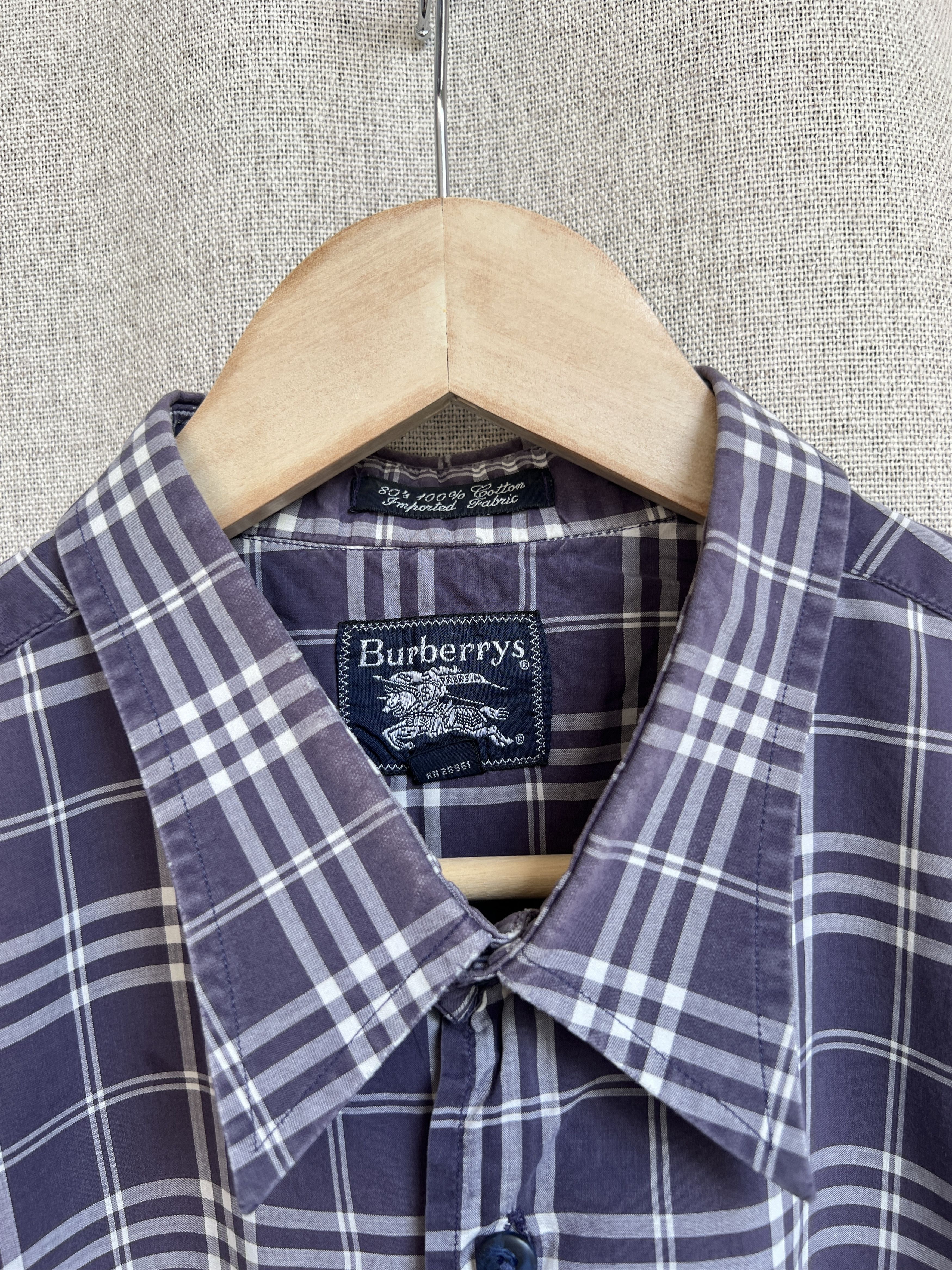 Burberry Vintage 80-90s Burberrys Made in USA Blue Nova Check Size US XL / EU 56 / 4 - 10 Thumbnail