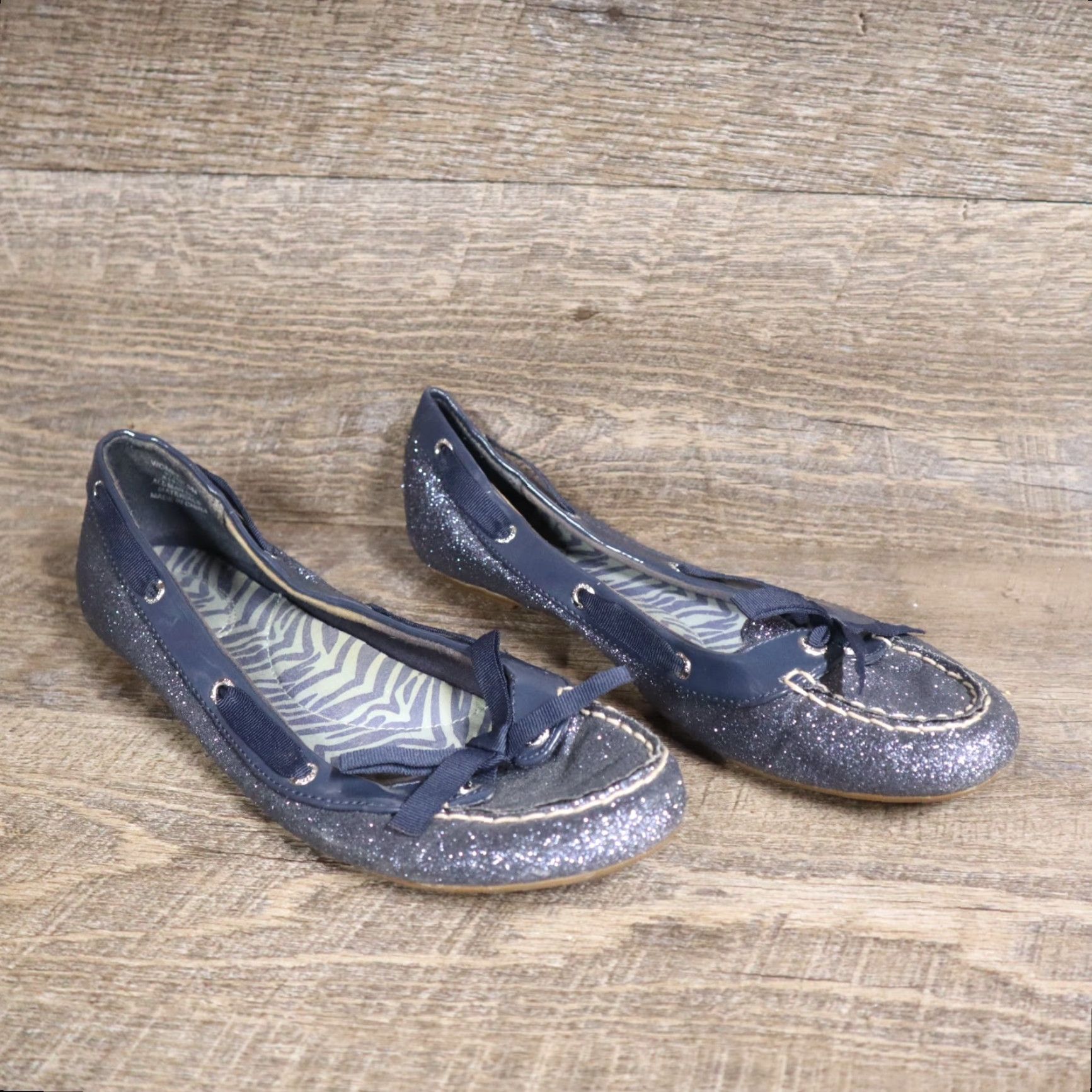 Sperry Sperry Top-Sider Blue Glitter Sparkly Flats Slip On Shoes Loafers Women's 9M Size M / US 6-8 / IT 42-44 - 2 Thumbnail