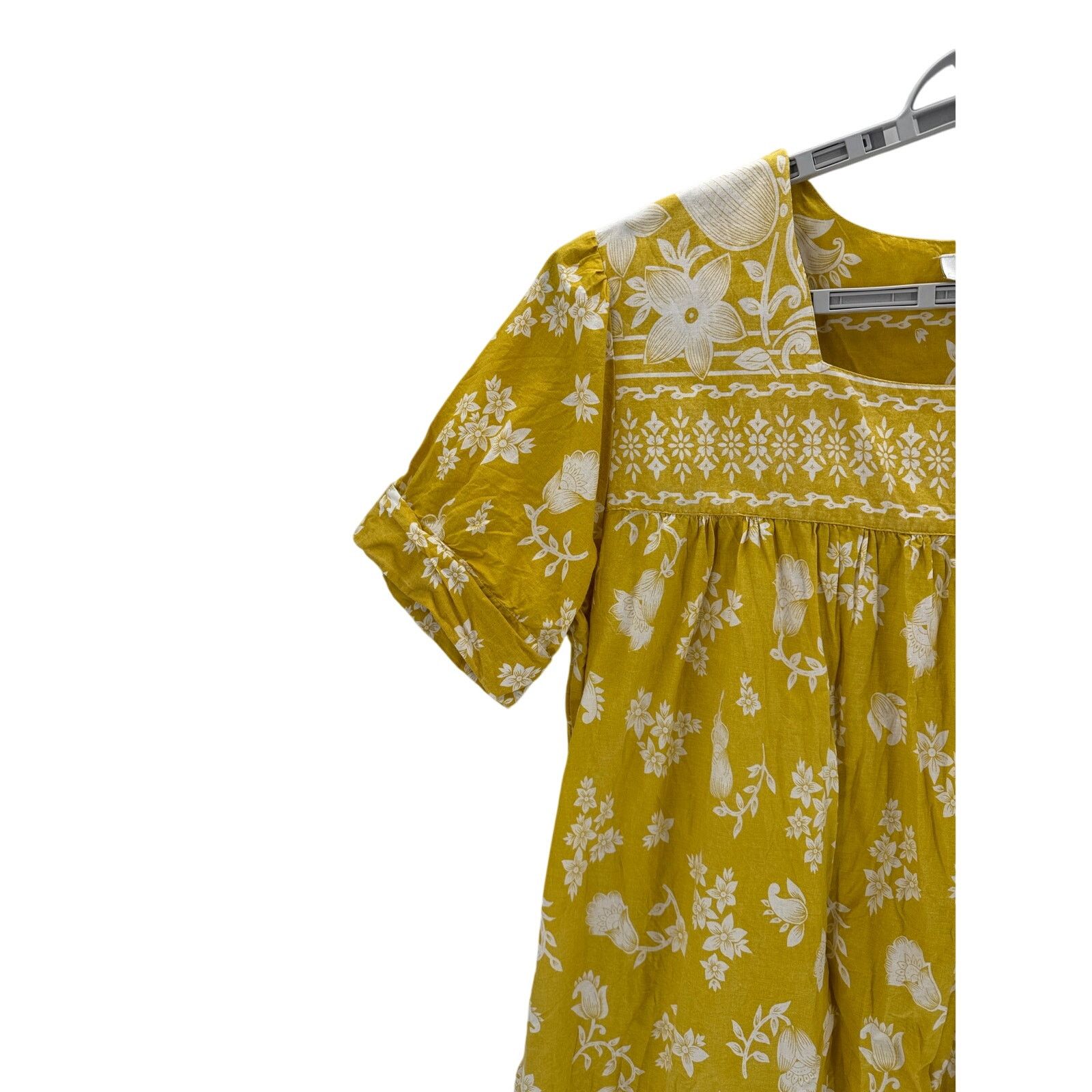 Other CW Classics House Dress Size 2X Yellow batik flowy pockets Size XXL / US 16-18 / IT 52-54 - 6 Thumbnail