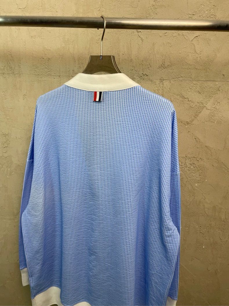 Thom Browne Thom browne Blue vertical striped color-blocked cardigan j Size XS / US 0-2 / IT 36-38 - 4 Thumbnail