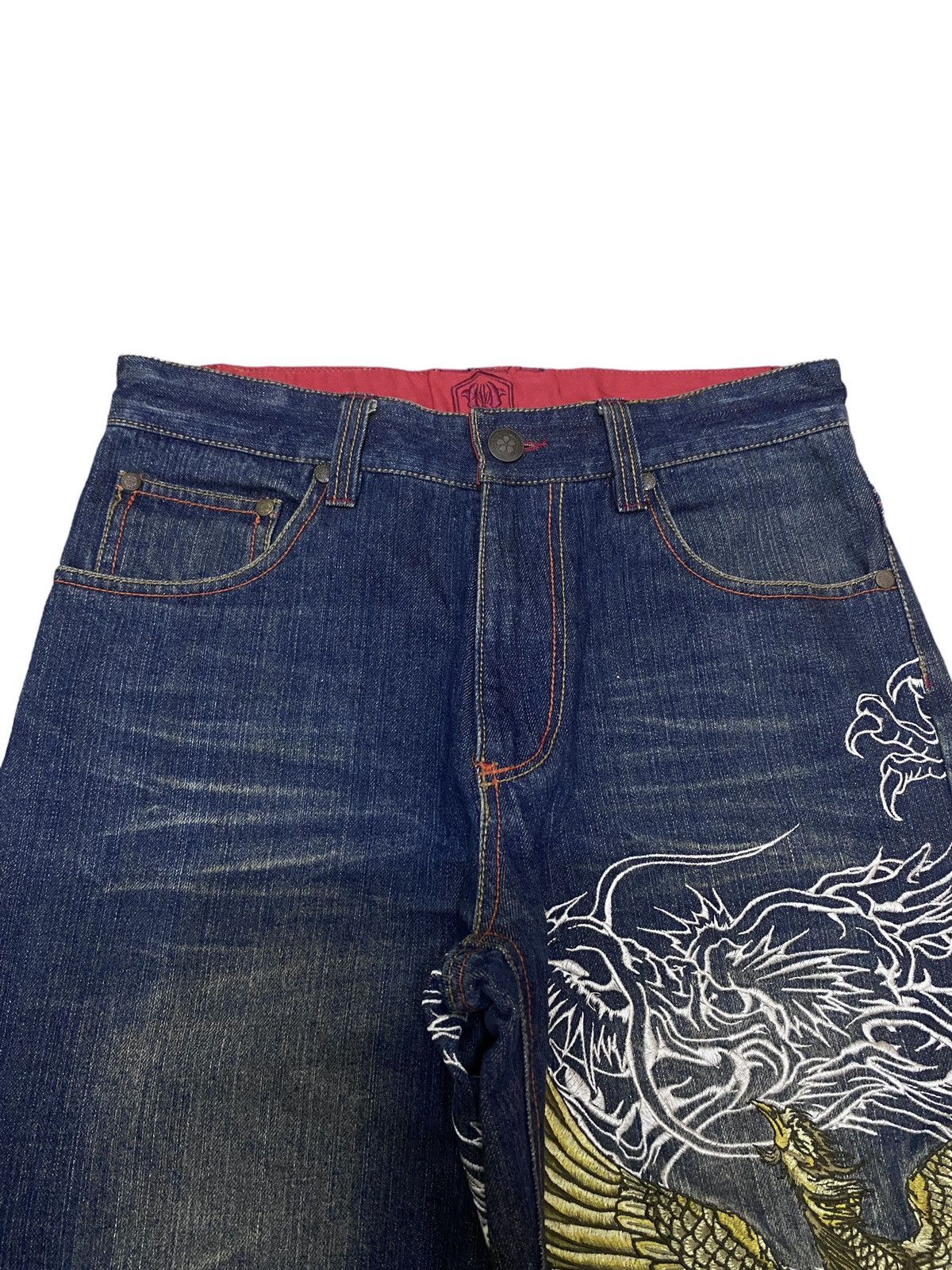 Japanese Brand × Vintage Very Rare Vintage The Japanese Tradition Sukajan Jeans 1990s Size US 32 / EU 48 - 3 Thumbnail