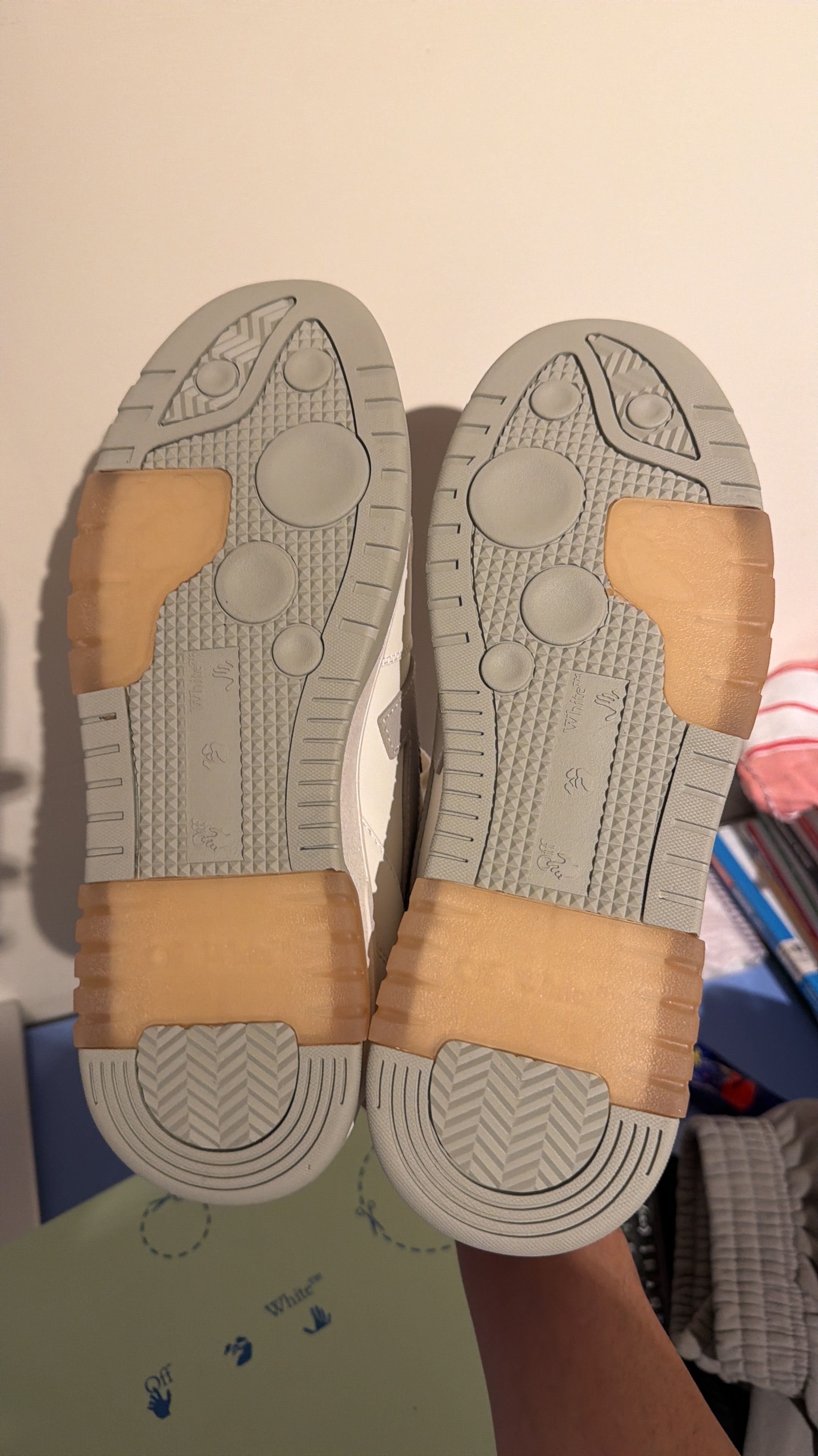 Off-White OUT OF OFFICE “OOO” Grey and White Shoes Size US 13 / EU 46 - 1 Thumbnail