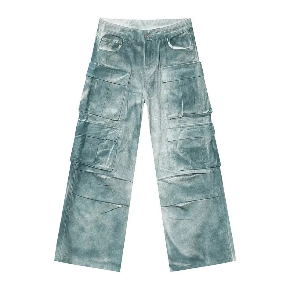 Japanese Brand Retro loose pocket wide leg jeans Size US 32 / EU 48 - 5 Thumbnail