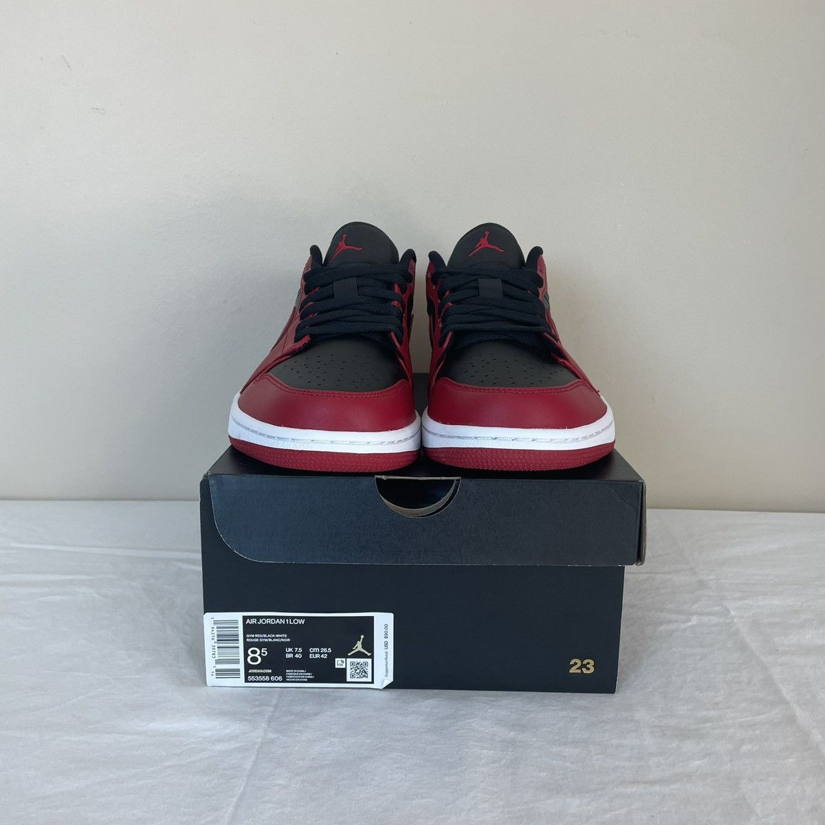 Jordan Brand × Nike Nike Air Jordan 1 Low Reverse Bred Mens Size 8.5 553558-606 Size US 8.5 / EU 41-42 - 8 Thumbnail