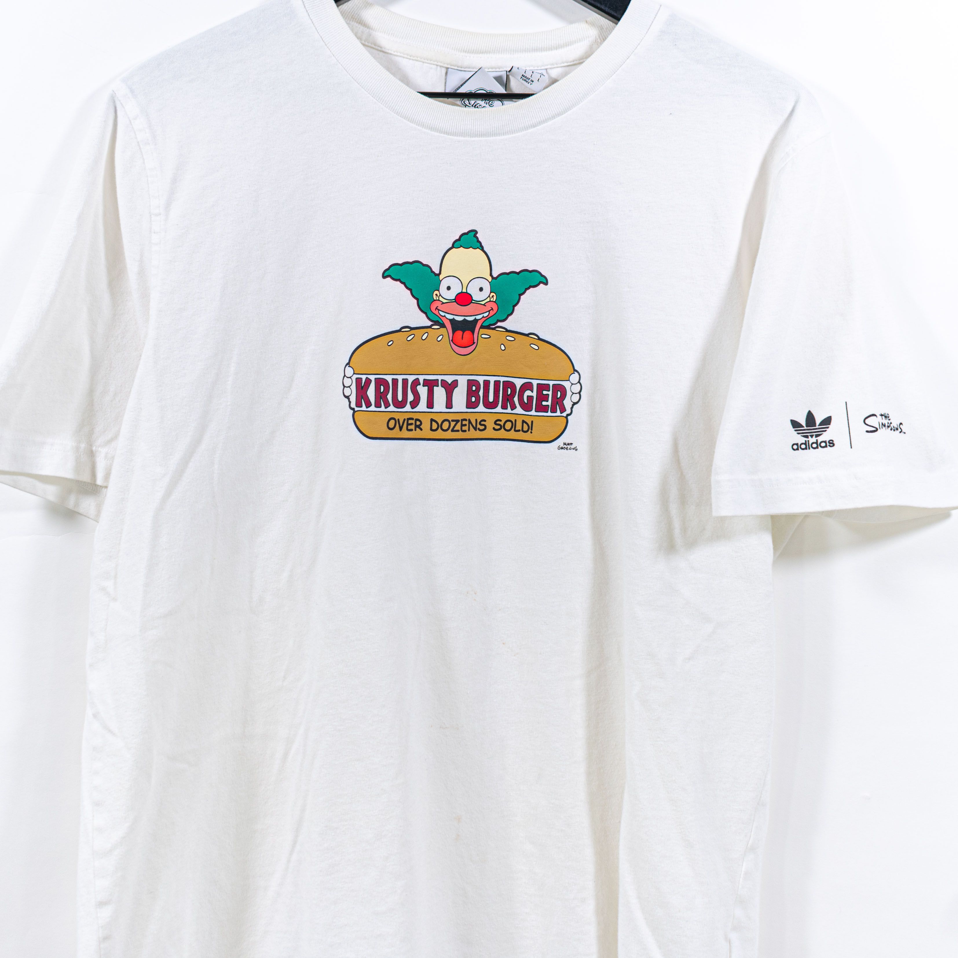 Adidas × Vintage Adidas The Simpsons Krusty Burger T-Shirt Y2K Cartoon Size US L / EU 52-54 / 3 - 1 Thumbnail
