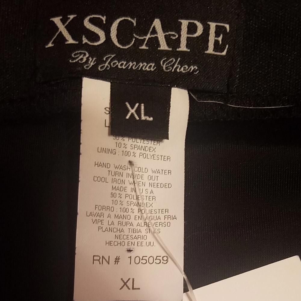 Designer NWT XSCAPE Elegant Black Velvet Women's Top Size XL Size XL / US 12-14 / IT 48-50 - 3 Thumbnail