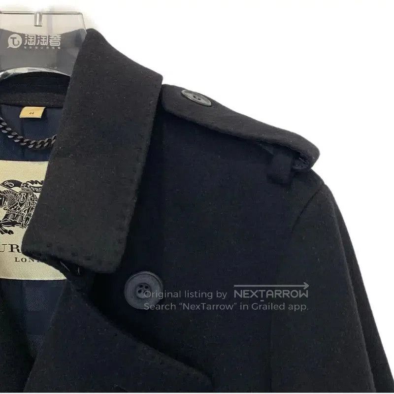 Burberry Burberry Women's Black Wool Long Winter Coat. Size L / US 10 / IT 46 - 3 Thumbnail