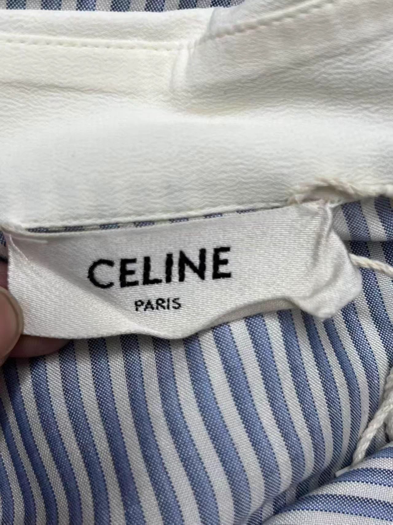 Celine Celine striped colorblock embroidered shirt 38 Size S / US 4 / IT 40 - 5 Thumbnail