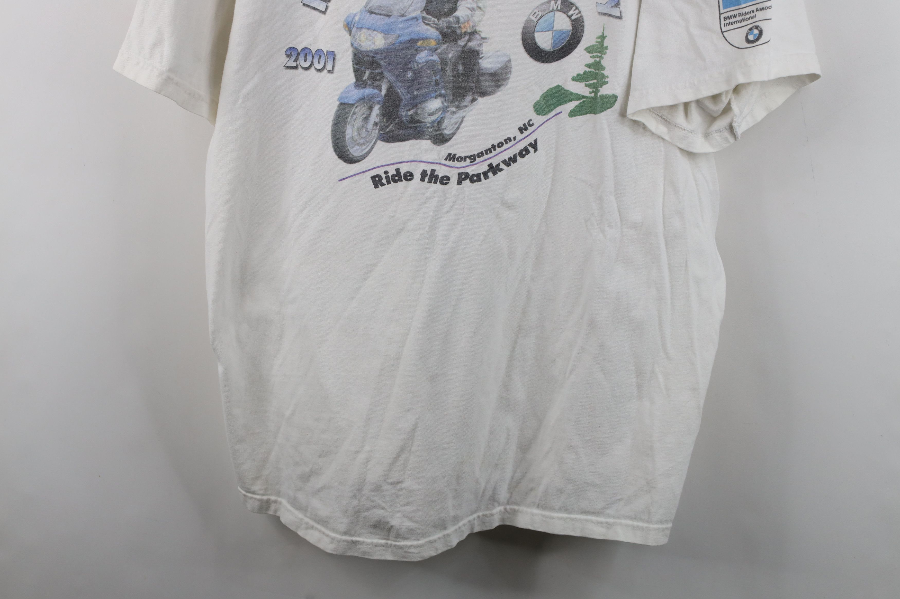 Vintage Vintage Y2K 2001 Spell BMW Motorcycle Rally T-Shirt White Size US XXL / EU 58 / 5 - 3 Thumbnail