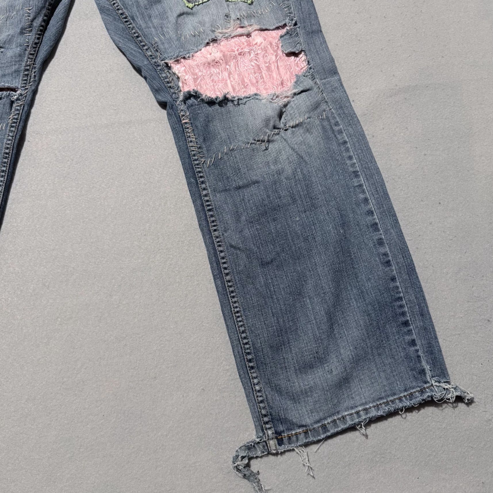 Levi's Levi's 559 Jeans Men Blue Distressed Patch Relaxed Straight - 38x30 Size US 38 / EU 54 - 6 Thumbnail