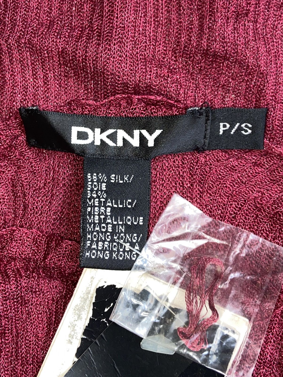 DKNY DKNY Maroon Mesh Sleeveless T-shirt Size XXS / US 00 / IT 34 - 20 Thumbnail