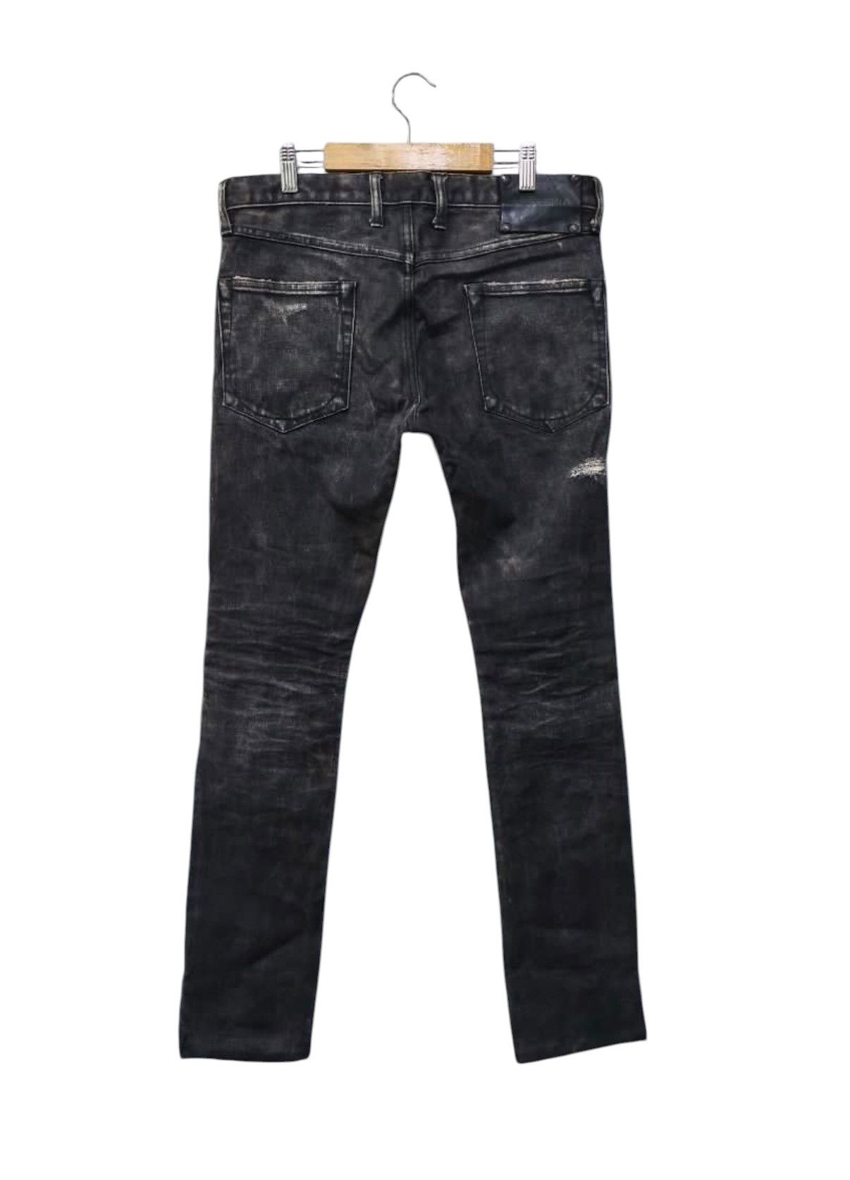 Isamu Katayama Backlash THRASHED ISAMU KATAYAMA BACKLASH PYTHON LEATHER FLARE TYPE Size US 32 / EU 48 - 4 Thumbnail