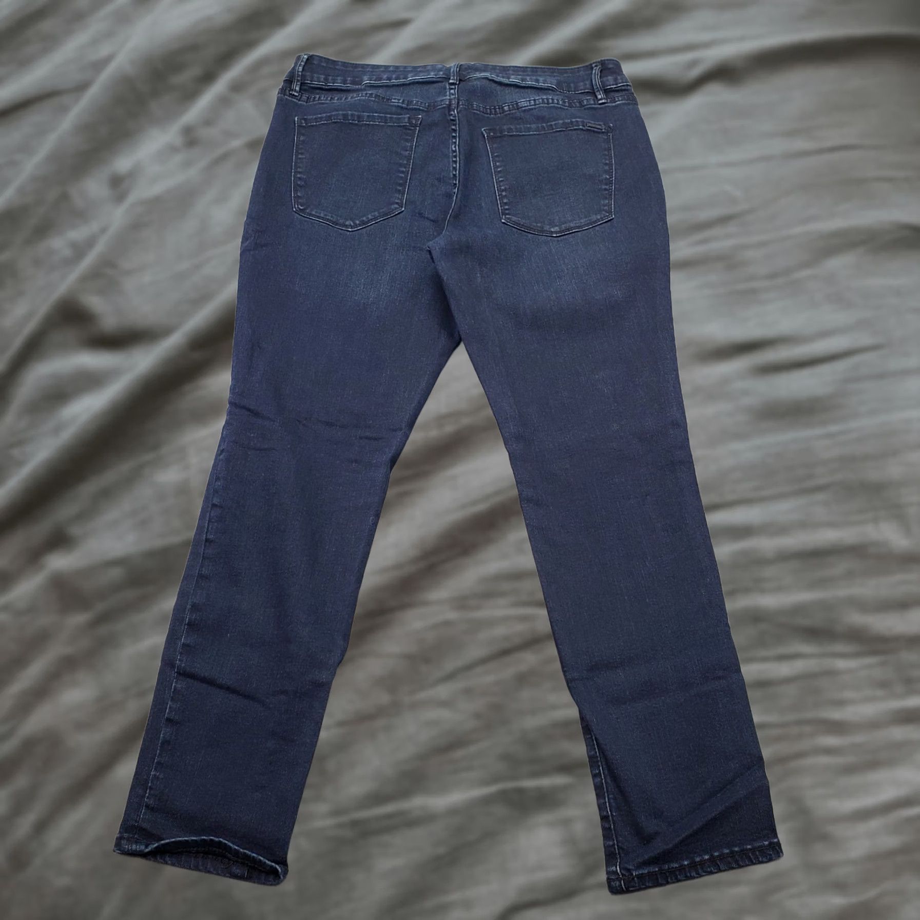 White House Black Market White House Black Market Womens 12P Skinny Jeans Blue Mid Rise Distressed Sequin 5-Pocket Denim Jeans Size 34" / US 12 / IT 48 - 1 Thumbnail