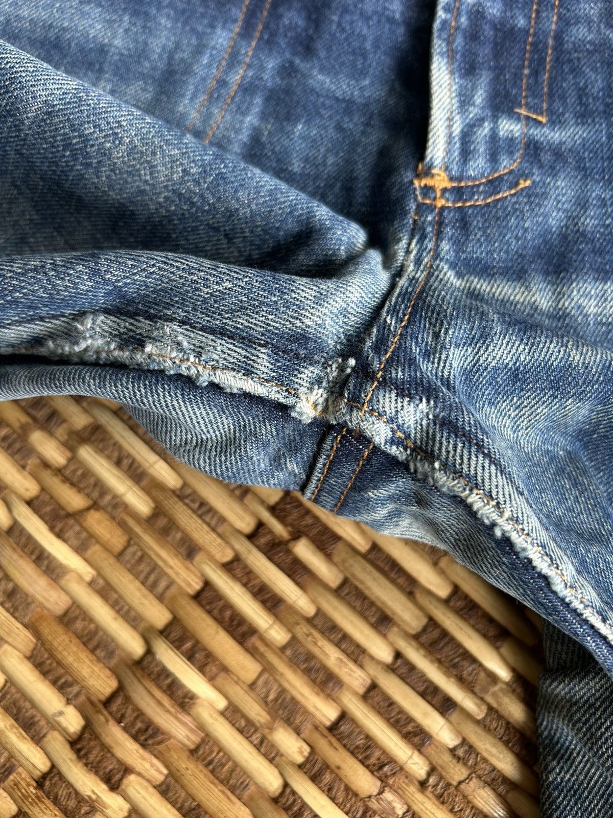 Japanese Brand × Kapital × Vintage Flare A.P.C Mudwash Denim Jeans Size US 32 / EU 48 - 10 Thumbnail
