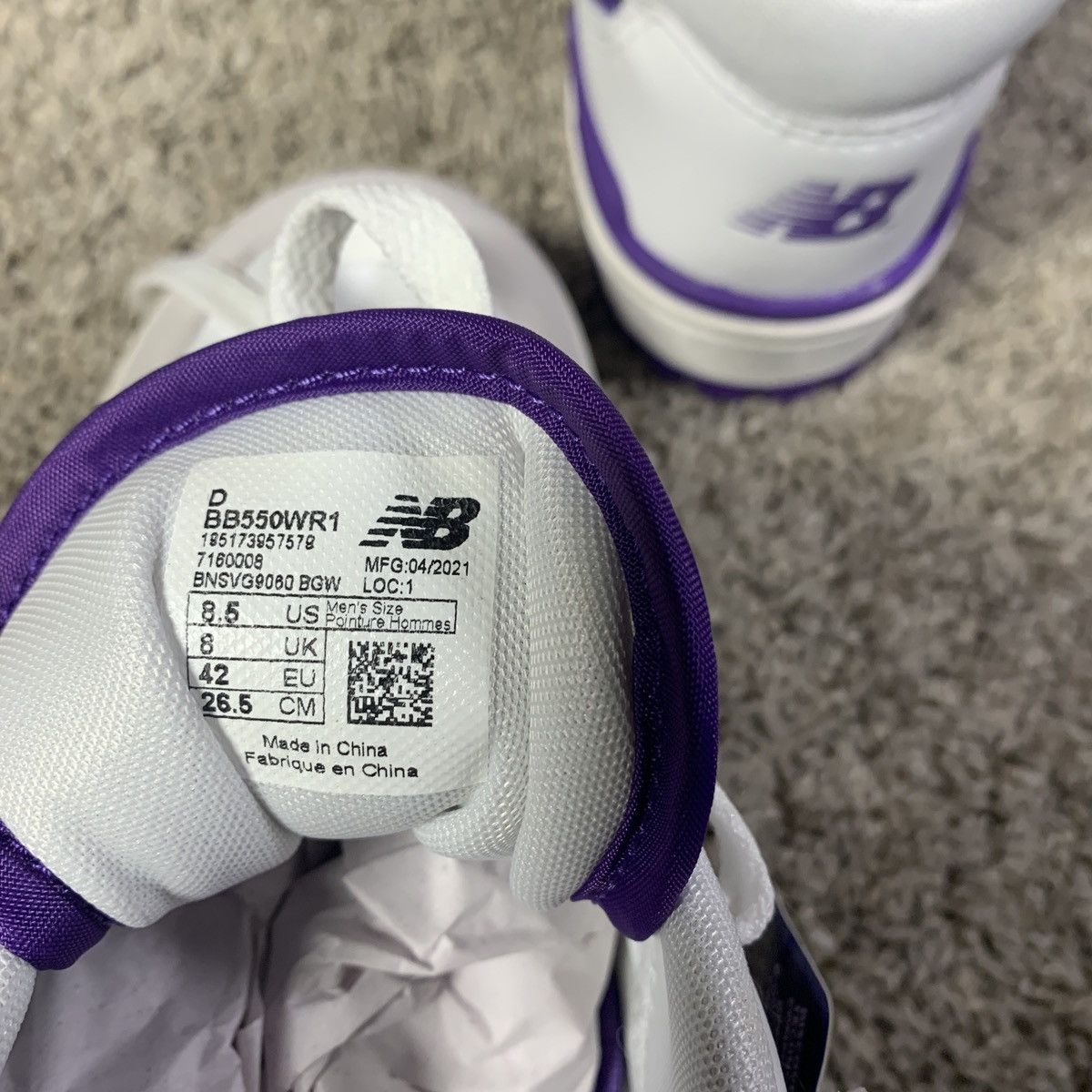 New Balance New Balance 550 Purple White Size US 9 / EU 42 - 7 Thumbnail