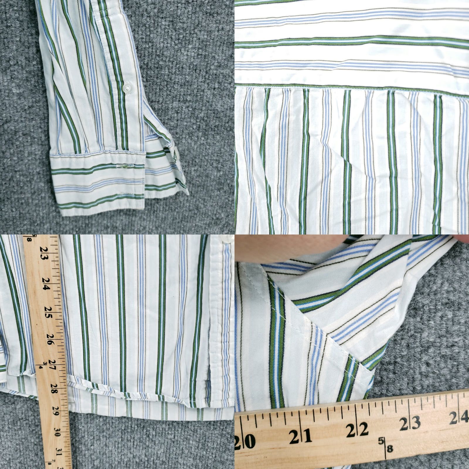 Vintage Kirra Shirt Mens M Medium Button-Up White Striped Long Sleeves Size US M / EU 48-50 / 2 - 8 Thumbnail