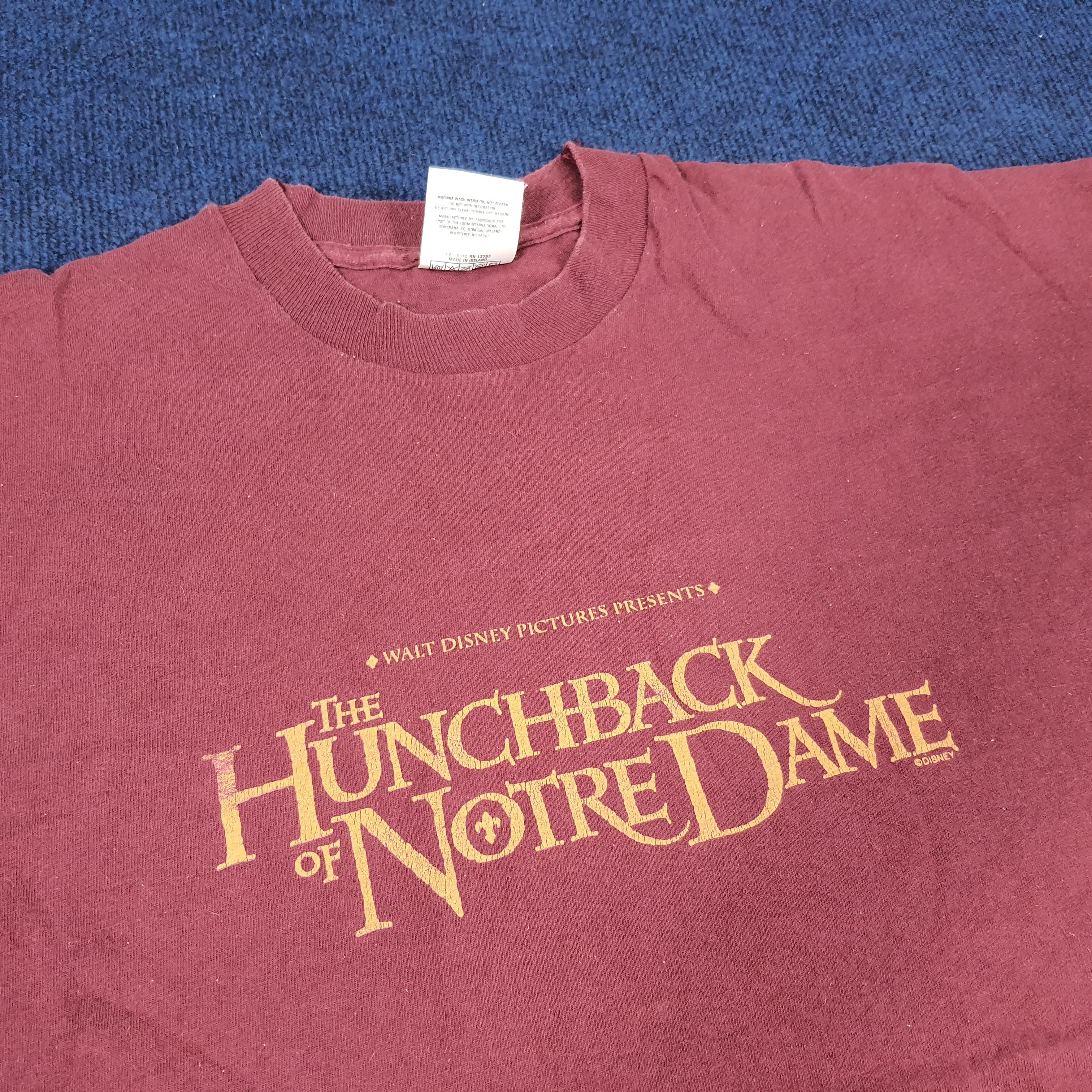 Disney × Vintage Vintage Disney The Hunchback of Notre Dame Movie T-shirt Size US XL / EU 56 / 4 - 2 Thumbnail