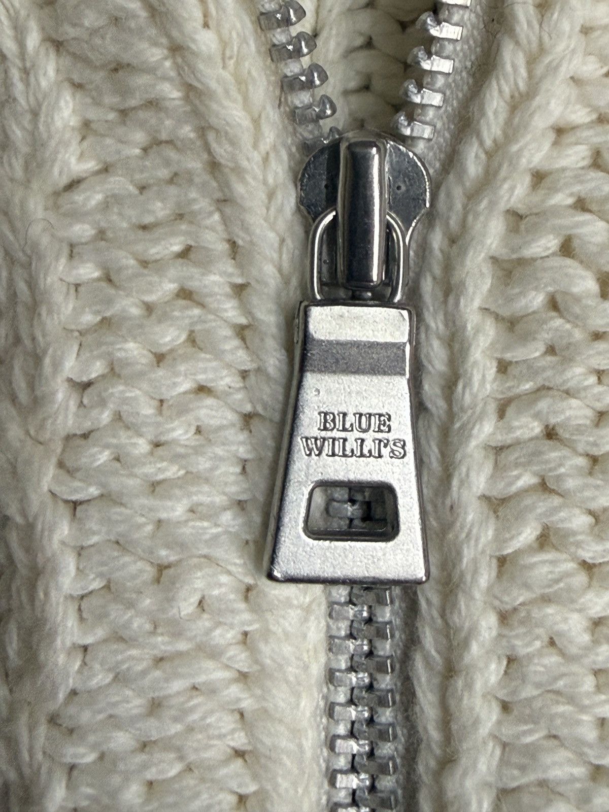 Other Vintage Blue Willi's Heavy Cable Knit Full-Zip Sweater Size S / US 4 / IT 40 - 4 Thumbnail