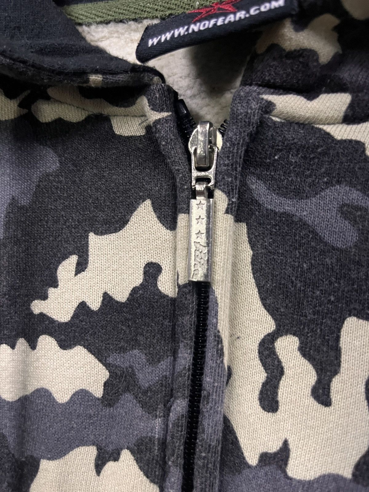 No Fear × Playboi Carti VINTAGE NO FEAR ARMY CAMO HOODIE Size US M / EU 48-50 / 2 - 9 Thumbnail