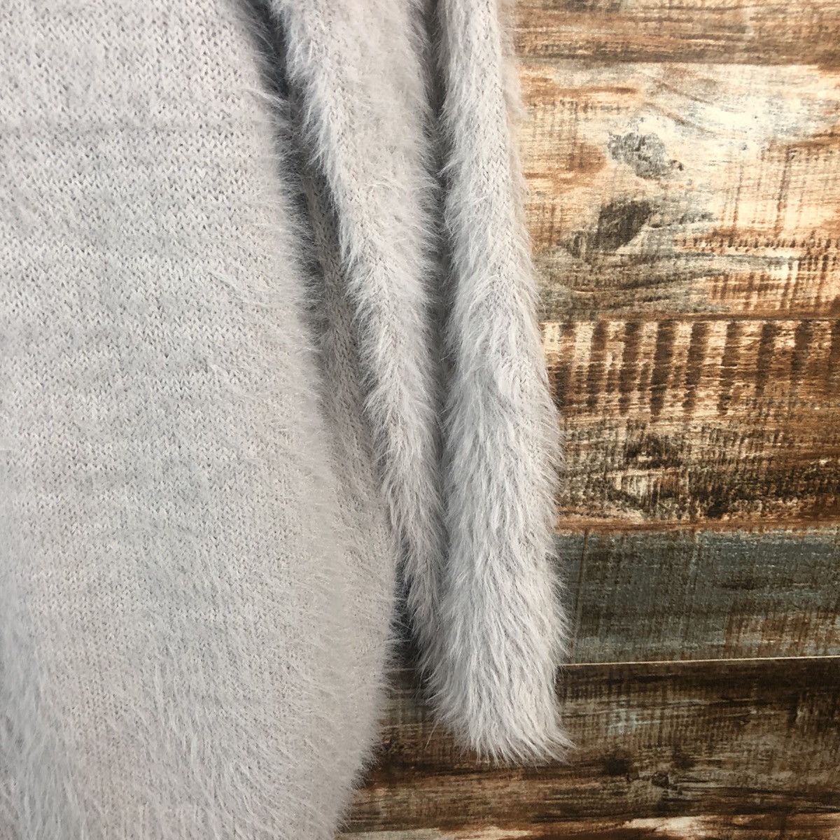 Japanese Brand DL Persodea Gray Turtle Neck Mohair Knitwear #C332 Size L / US 10 / IT 46 - 8 Thumbnail