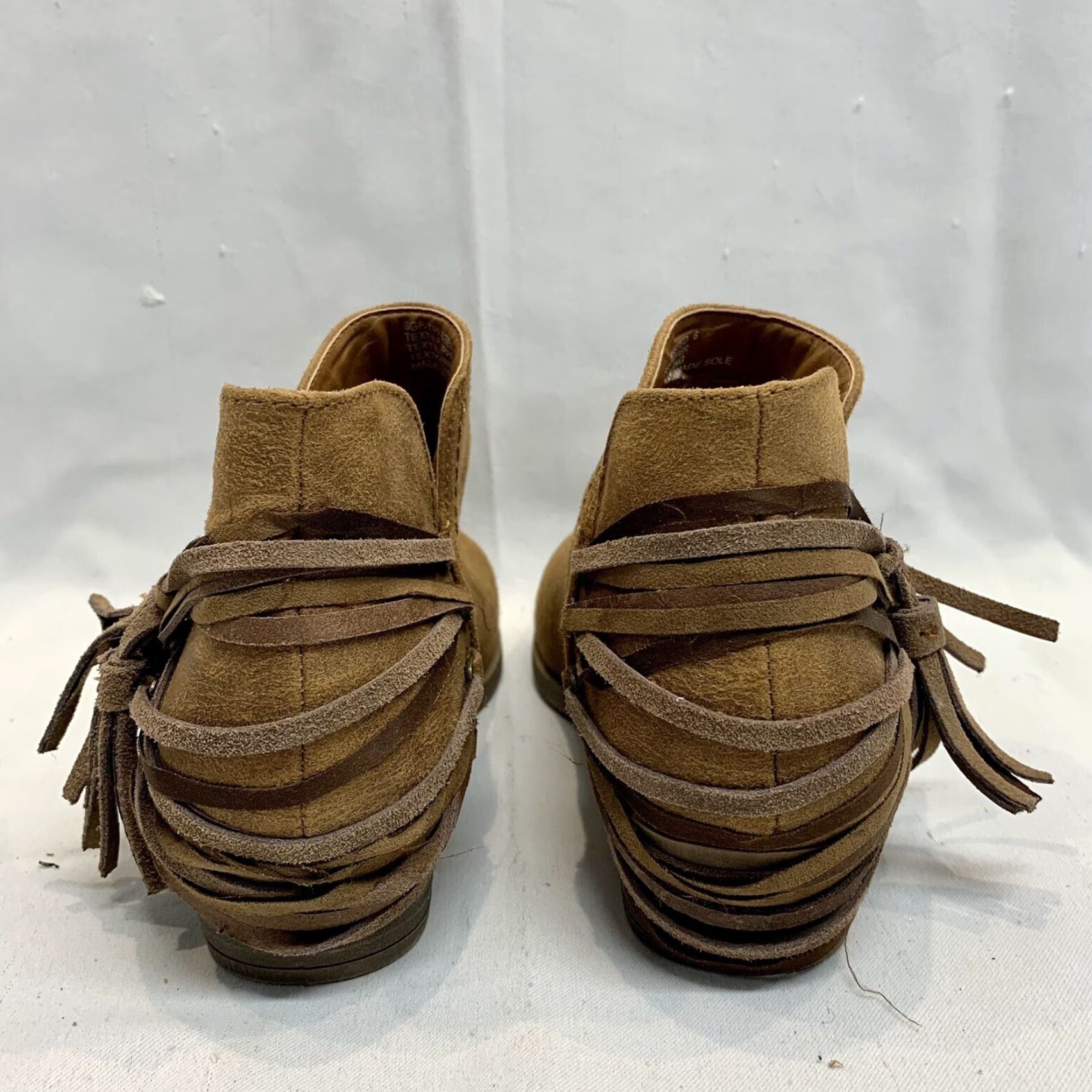 Sugar Sugar Boots Boots Women's 6 Ankle Boots Dark Camel Textile Tassels SGR-Trusted Boho-chic Tasseled Shoe Size 6 Womens Size US 6 / IT 36 - 7 Thumbnail