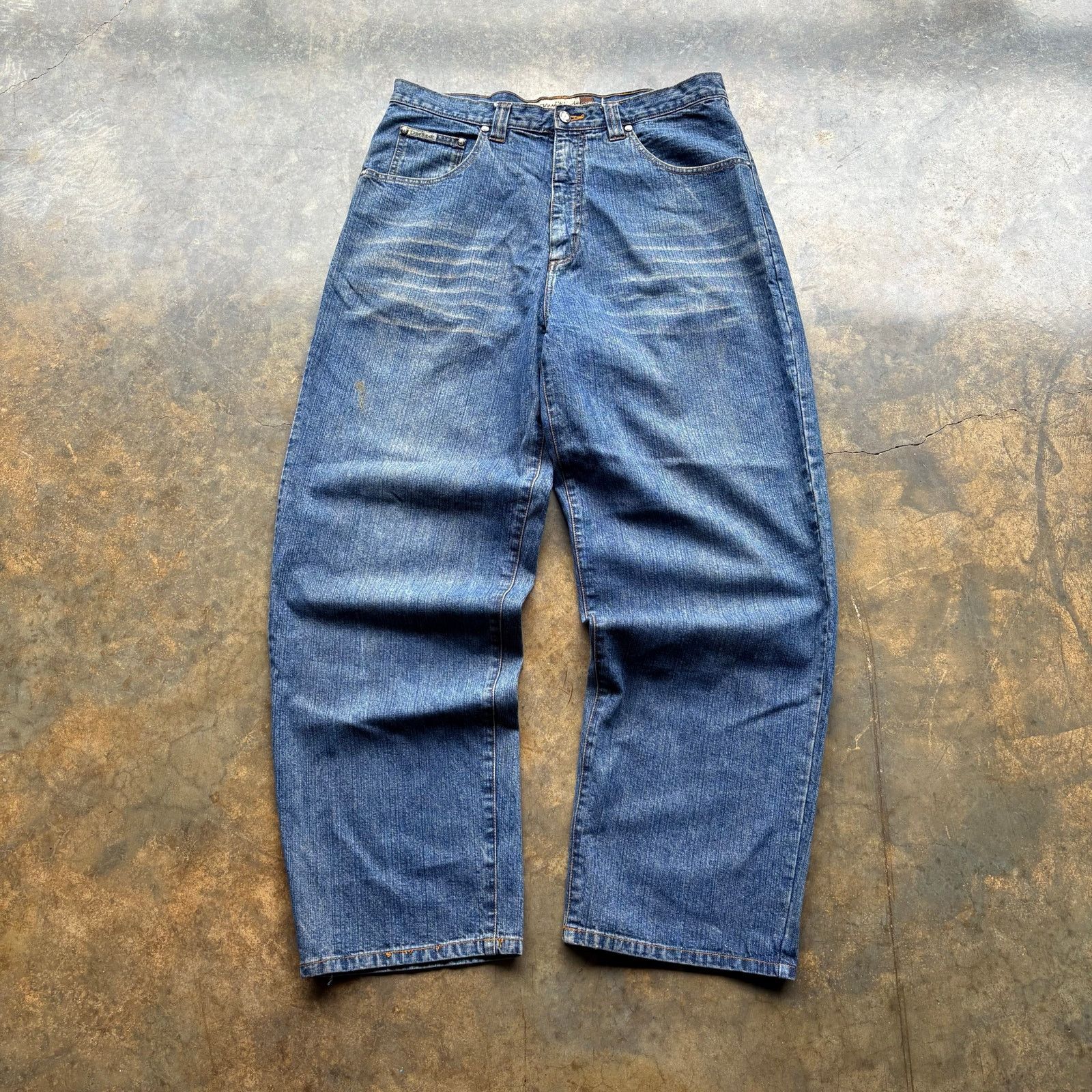 Southpole × Vintage Baggy Wide Leg Y2K Blue Jeans Size US 36 / EU 52 - 3 Thumbnail