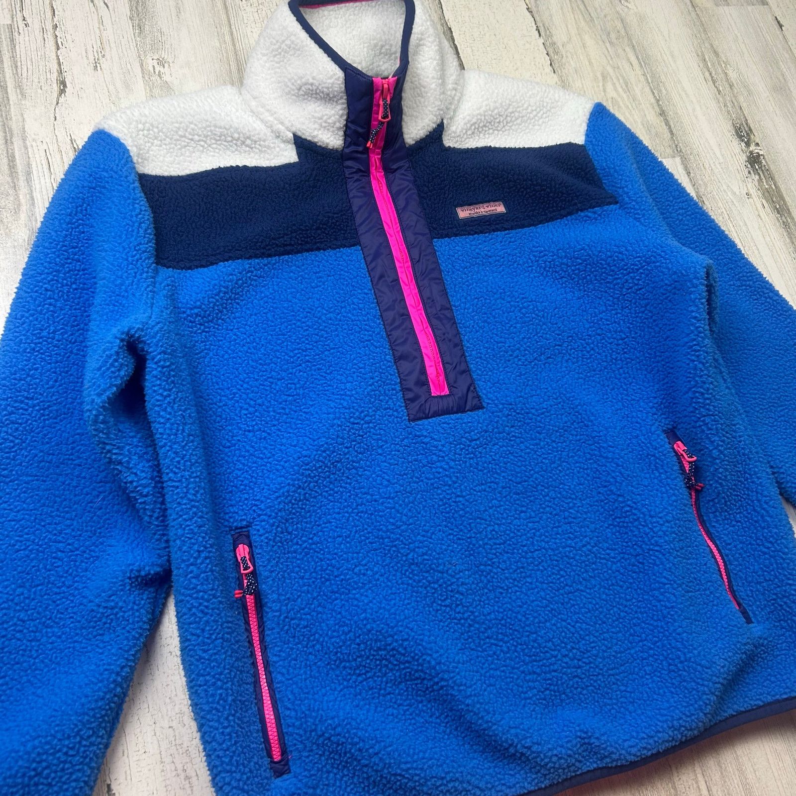 Vineyard Vines Vineyard Vines Sherpa Fleece Pullover Quarter-Zip Sweater Size M / US 6-8 / IT 42-44 - 2 Thumbnail