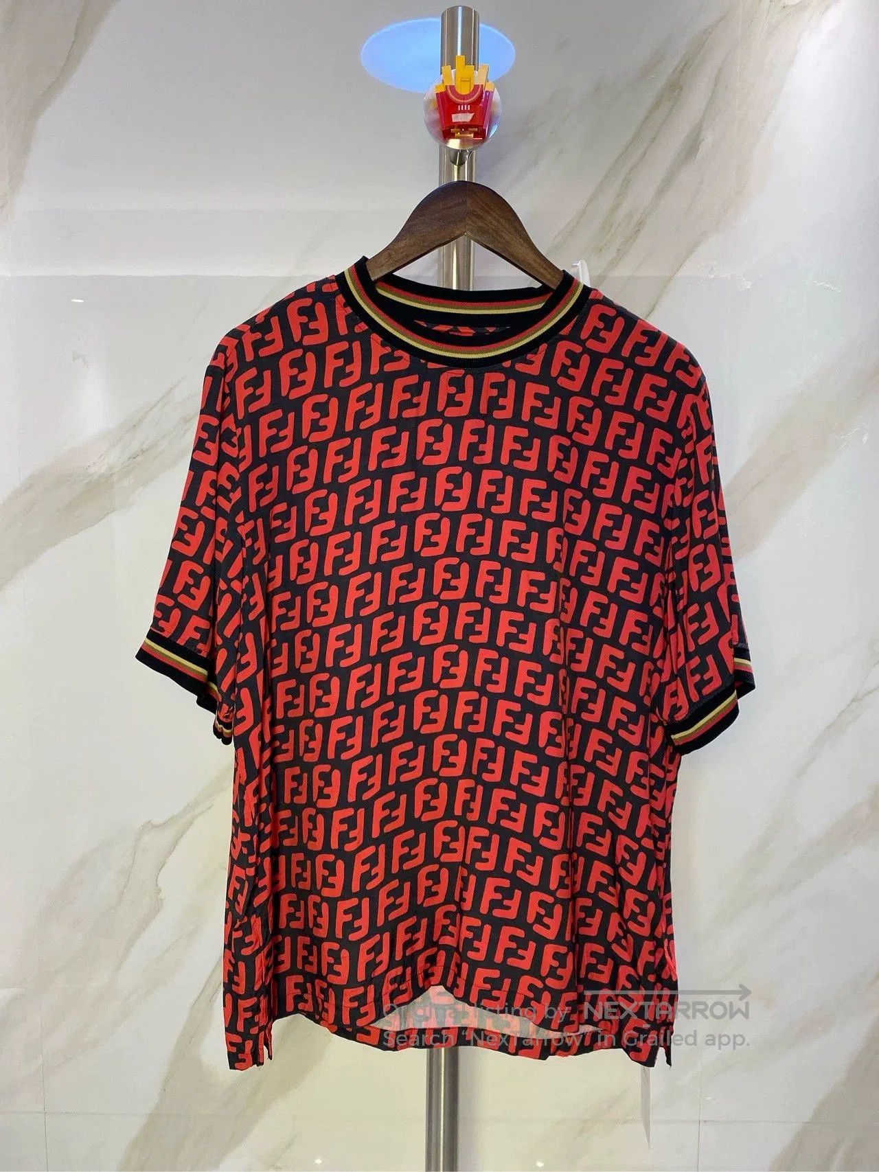 Fendi Fendi Red Logo Print Short Sleeve Top. Size US L / EU 52-54 / 3 - 1 Thumbnail