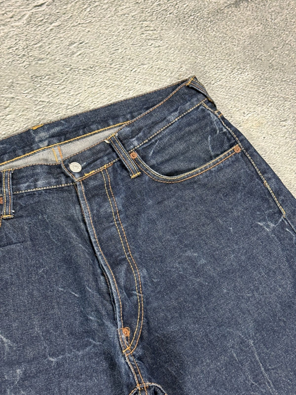 Evisu Evisu jeans big logo seagull selvedge denim Y2K navy blue Size US 34 / EU 50 - 8 Thumbnail