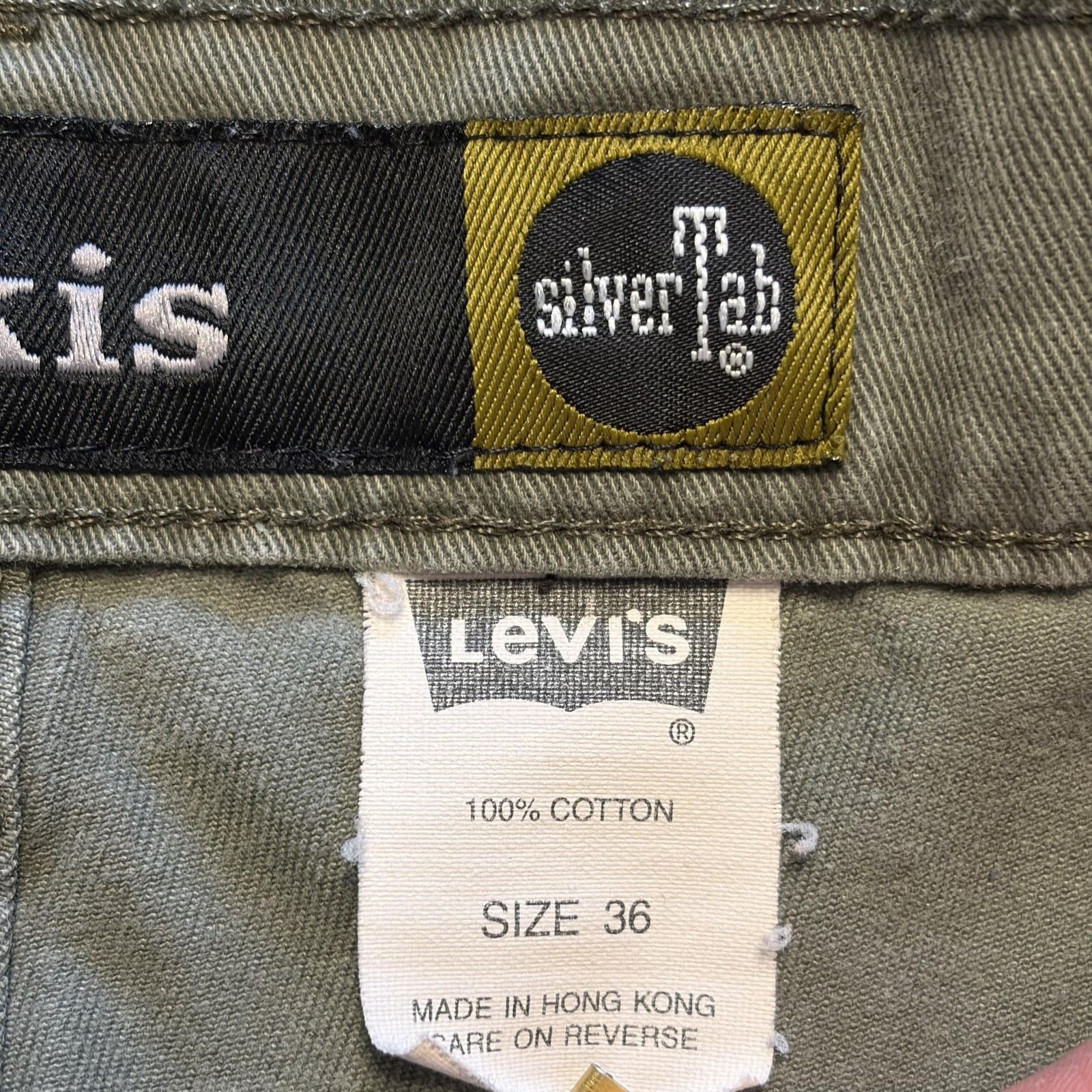Levi's Vintage Levis SilverTab Shorts Mens 36 Green 11 Inseam 90s Size US 36 / EU 52 - 6 Thumbnail