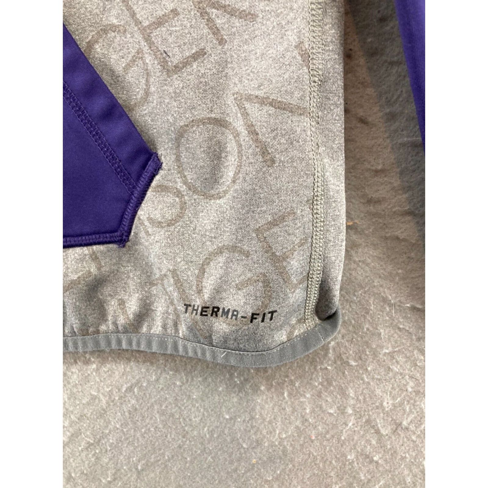 Nike Nike Mens Hoodie Small Gray Purple Clemson Tigers Therma Fit SIGNED Size US S / EU 44-46 / 1 - 5 Thumbnail