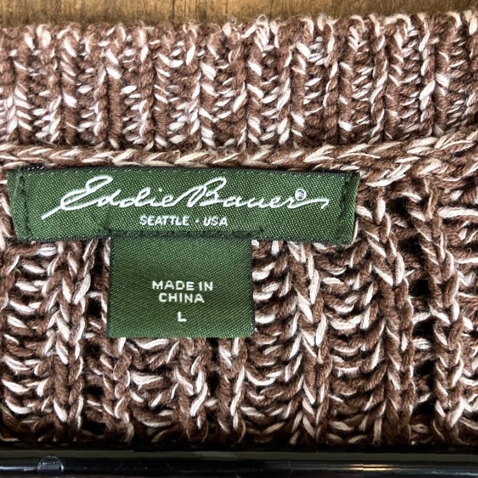 Eddie Bauer Eddie Bauer Womens Cardigan Brown V-Neck Knitted Button Down Large Cardigan Brown Size L / US 10 / IT 46 - 6 Thumbnail