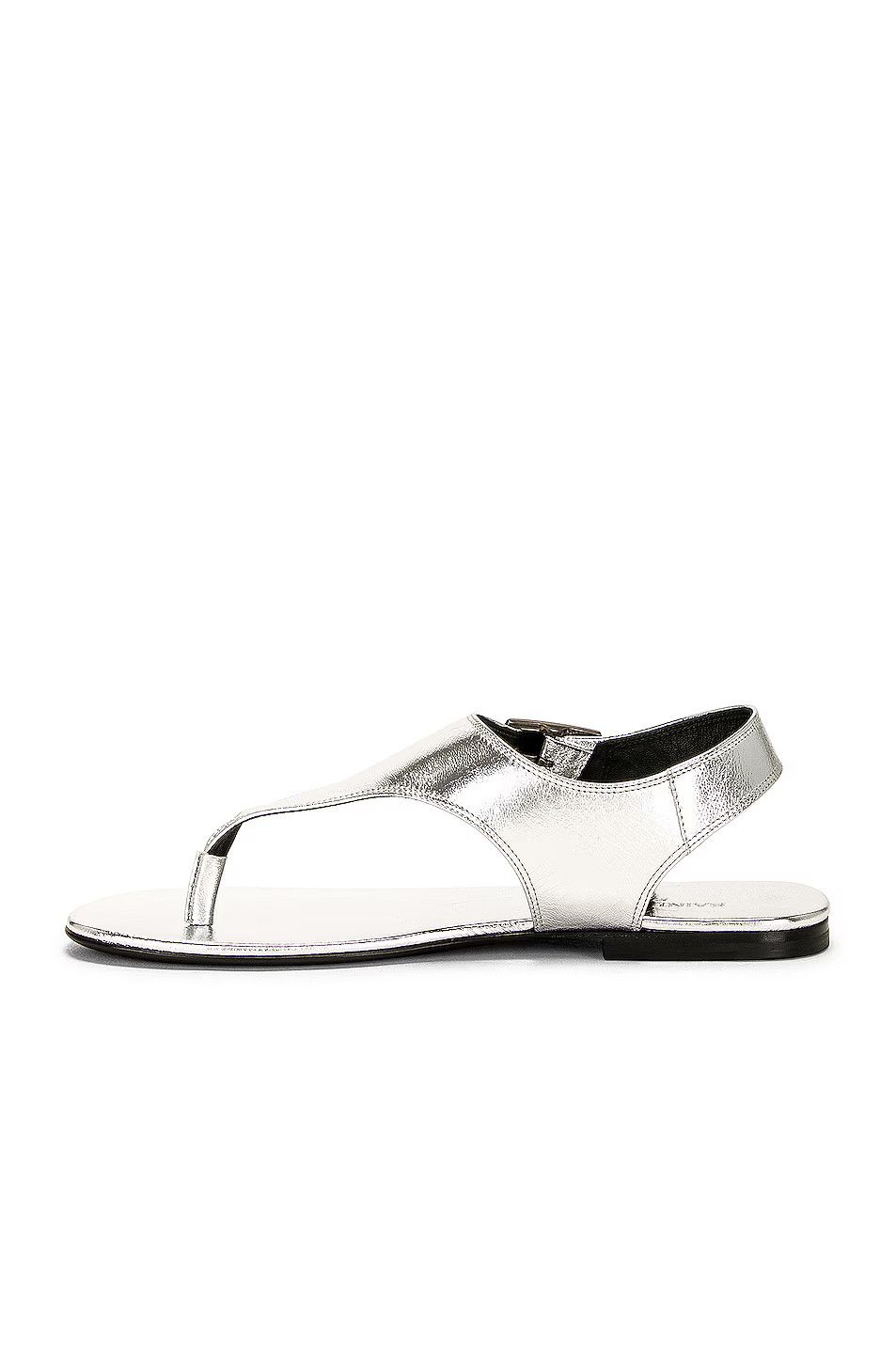 Saint Laurent Paris o1s1wg111024 Ankle Strap Flat Sandals in Argento Size US 11 / IT 41 - 5 Thumbnail