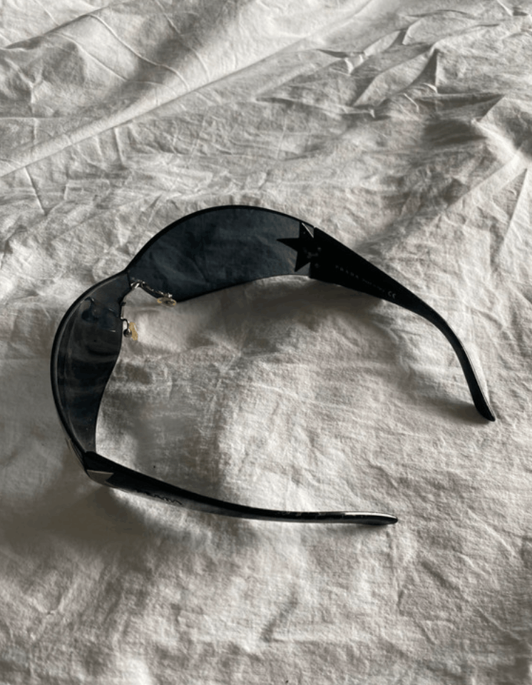Miu Miu × Prada × Vintage PRADA Sunglasses Star Mask Flame Wrap Shield Size ONE SIZE - 6 Thumbnail