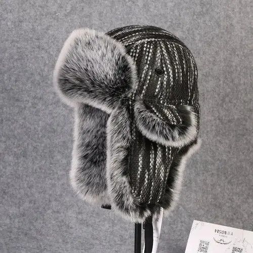 Vintage Vintage Bomber Hat Rex Rabbit Fur Trapper Hat Size ONE SIZE - 2 Thumbnail