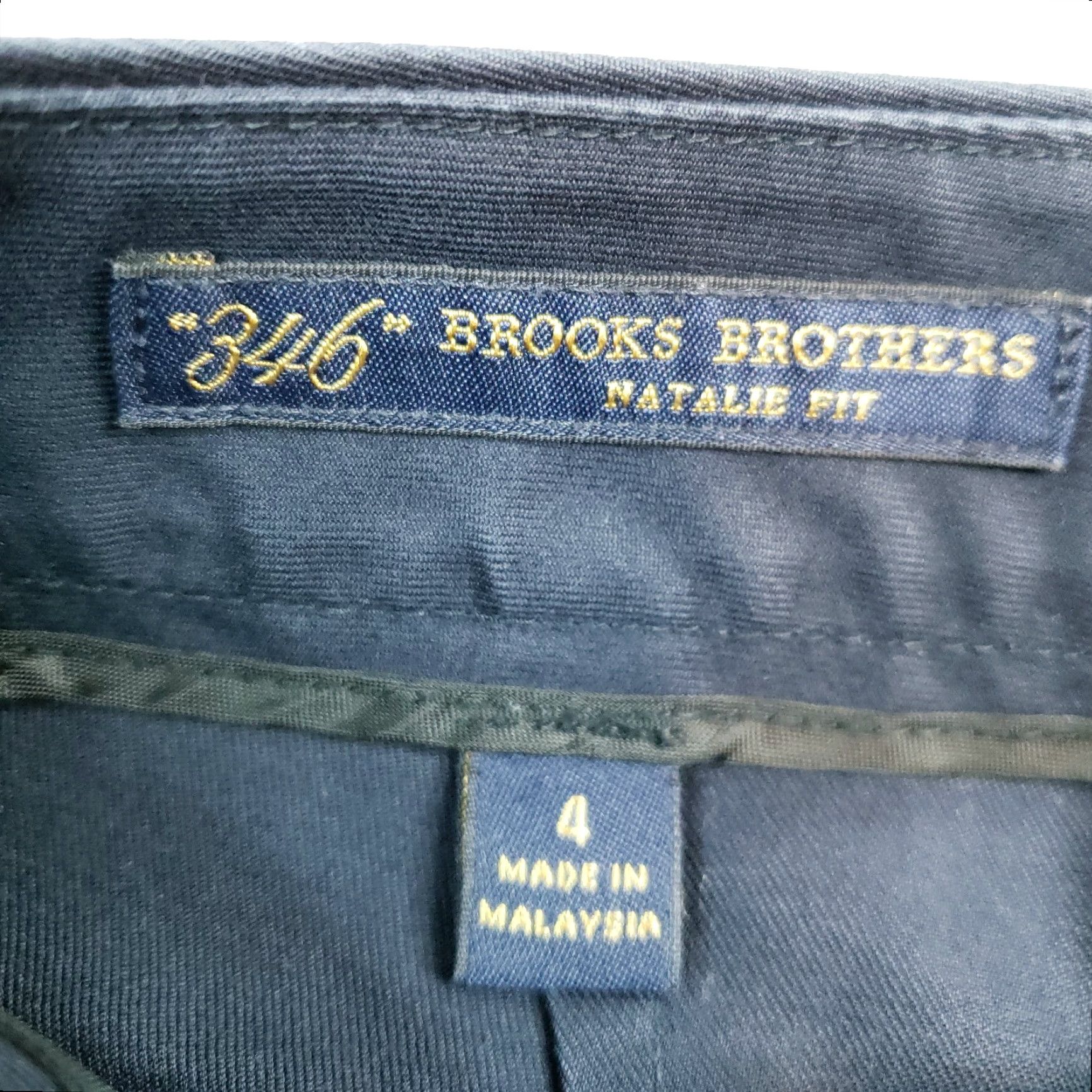 Brooks Brothers Brooks Brothers Blue Straight Leg Dress Pants Womens Size 4 Cotton Size 27" / US 4 / IT 40 - 7 Thumbnail