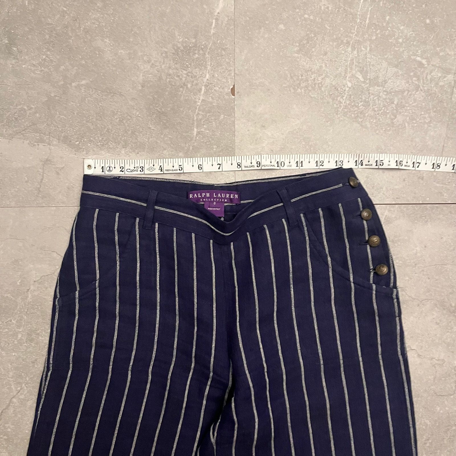 Ralph Lauren Ralph Lauren Purple Label Vintage Wool Pinstripe Pants Size 28" / US 6 / IT 42 - 7 Thumbnail