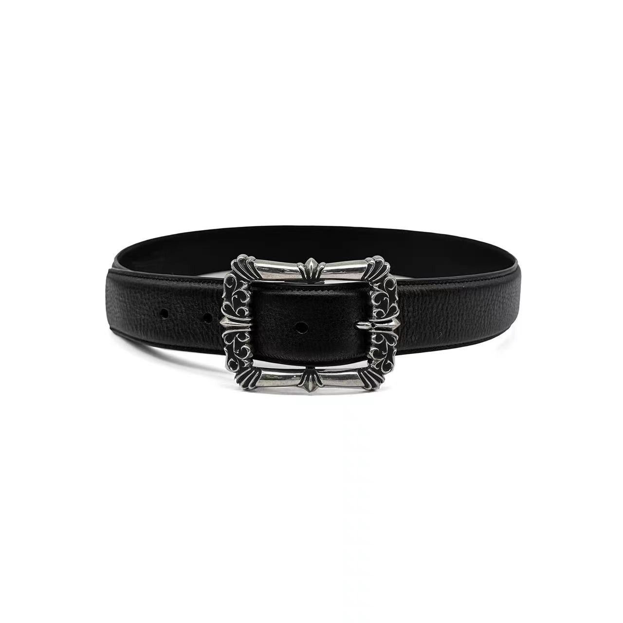 Chrome Hearts Chrome Hearts Black Leather Filigree Belt Size 32 - 1 Thumbnail